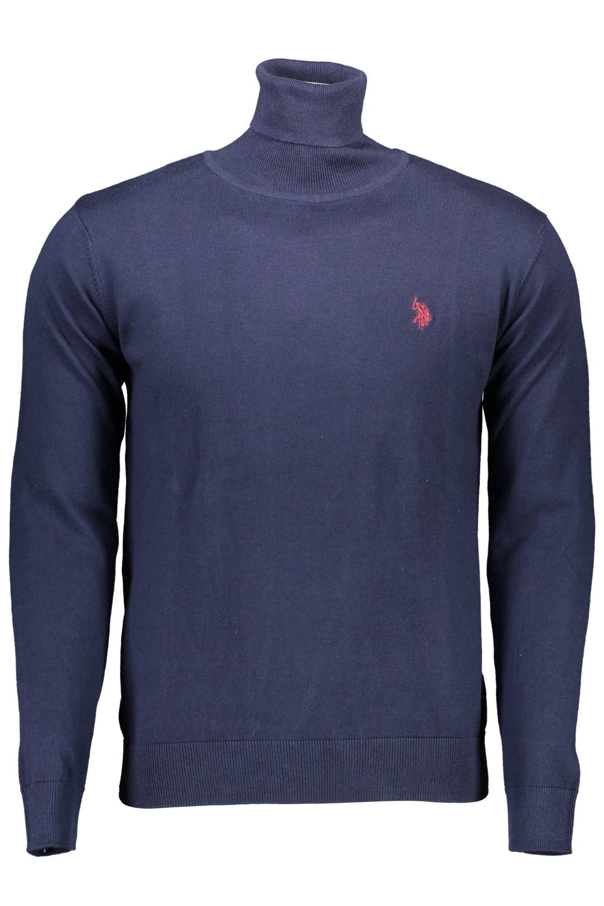 US POLO ASSN. Suéter azul bordado con cuello alto