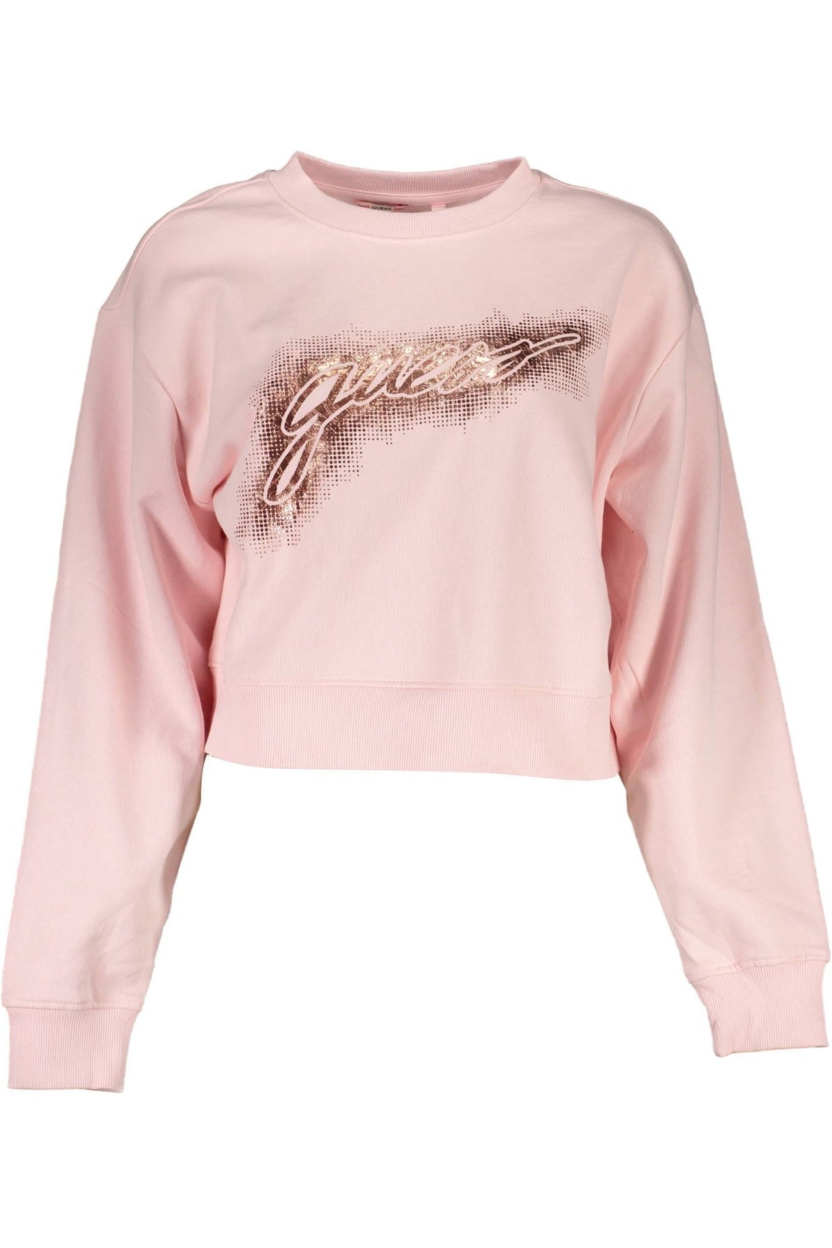 Sweat-shirt Guess Jeans Chic en coton bio rose