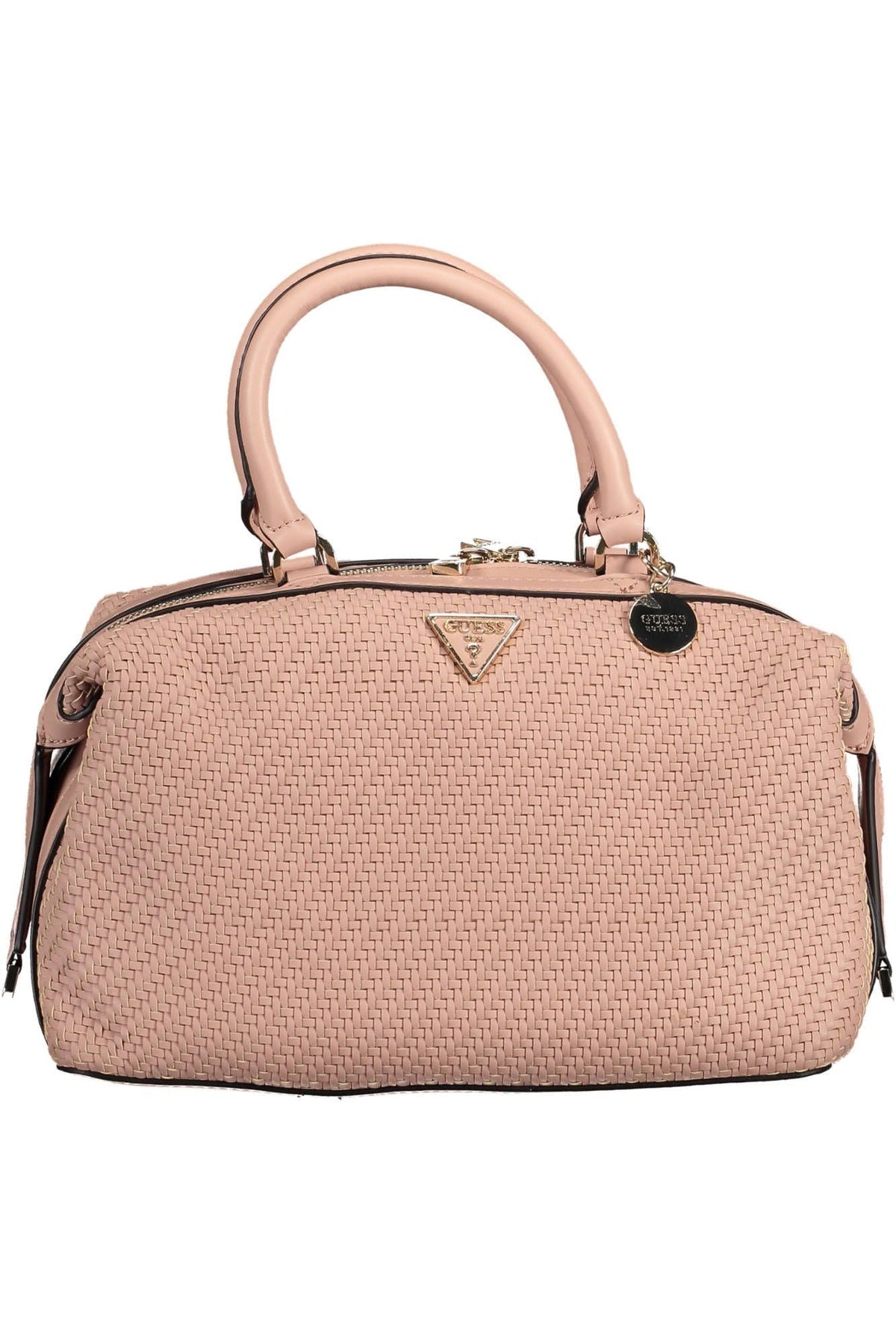 Bolso de mano chic rosa con detalles en contraste de Guess Jeans