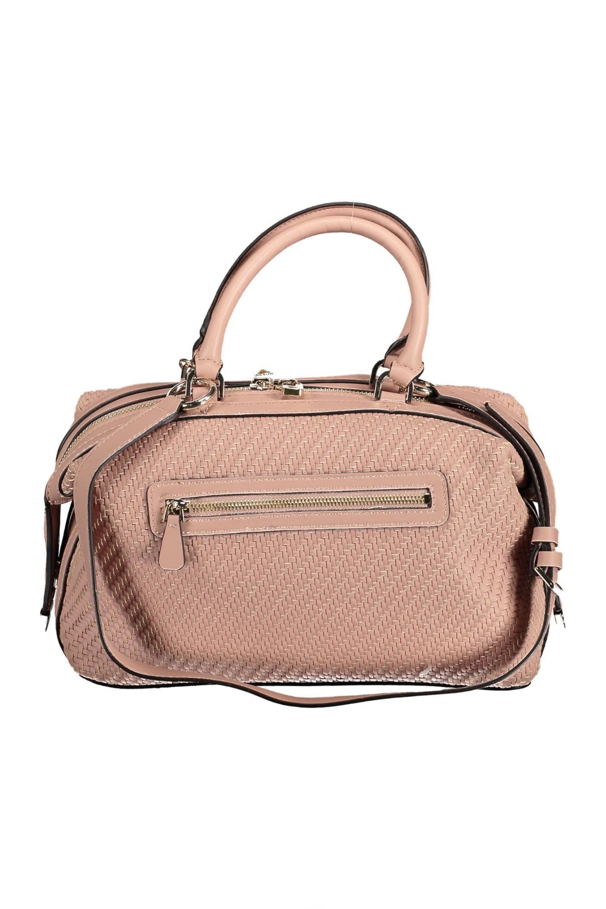 Bolso de mano chic rosa con detalles en contraste de Guess Jeans