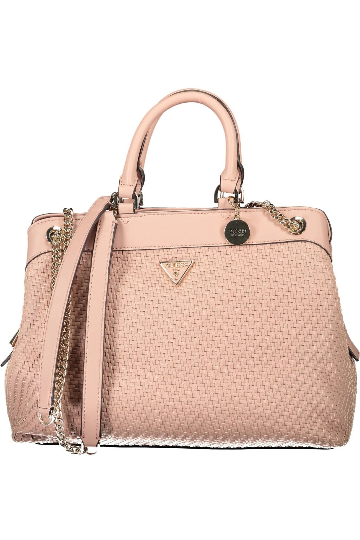 Sac à bandoulière Guess Jeans Chic Pink avec poignée en chaîne