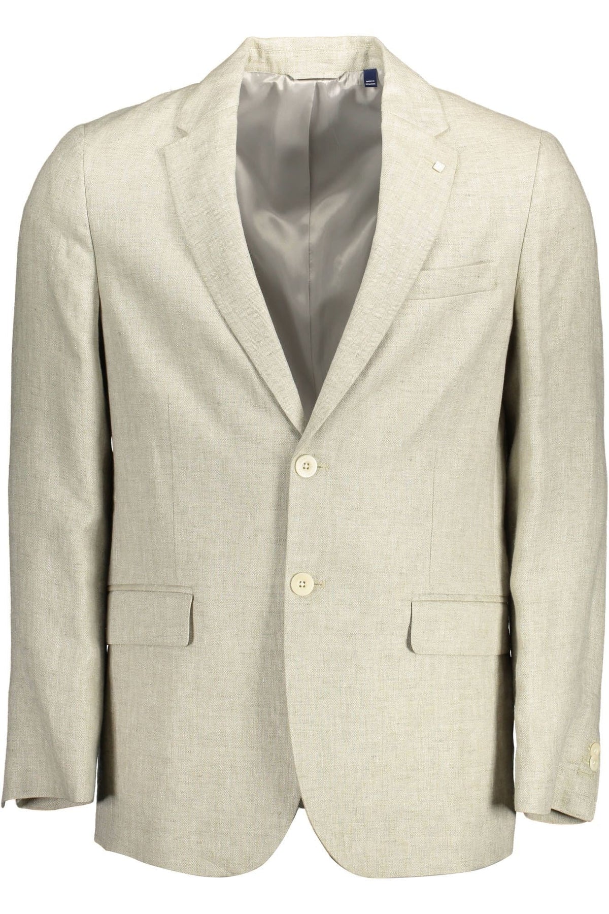 Chaqueta clásica de lino beige con logotipo de Gant