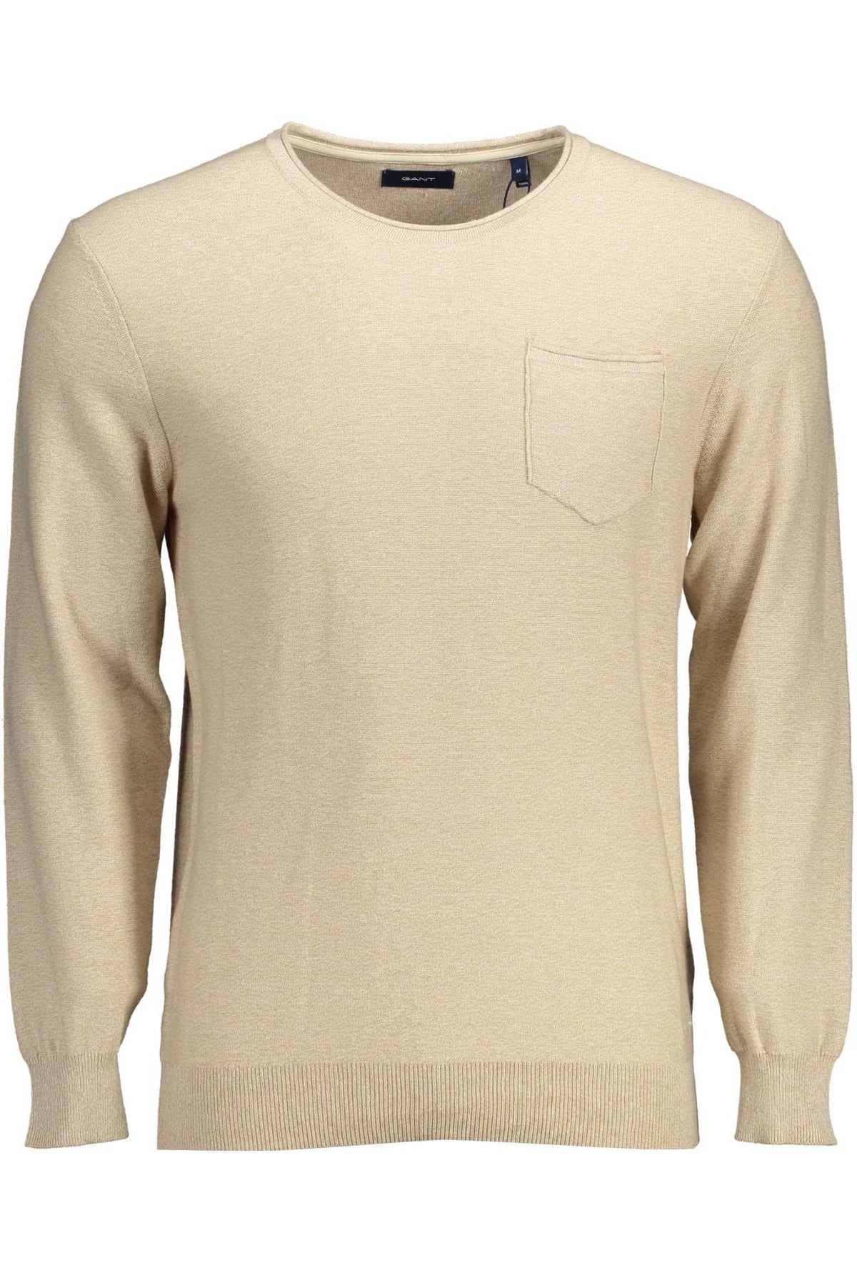 Pull col rond beige élégant avec broderie Gant