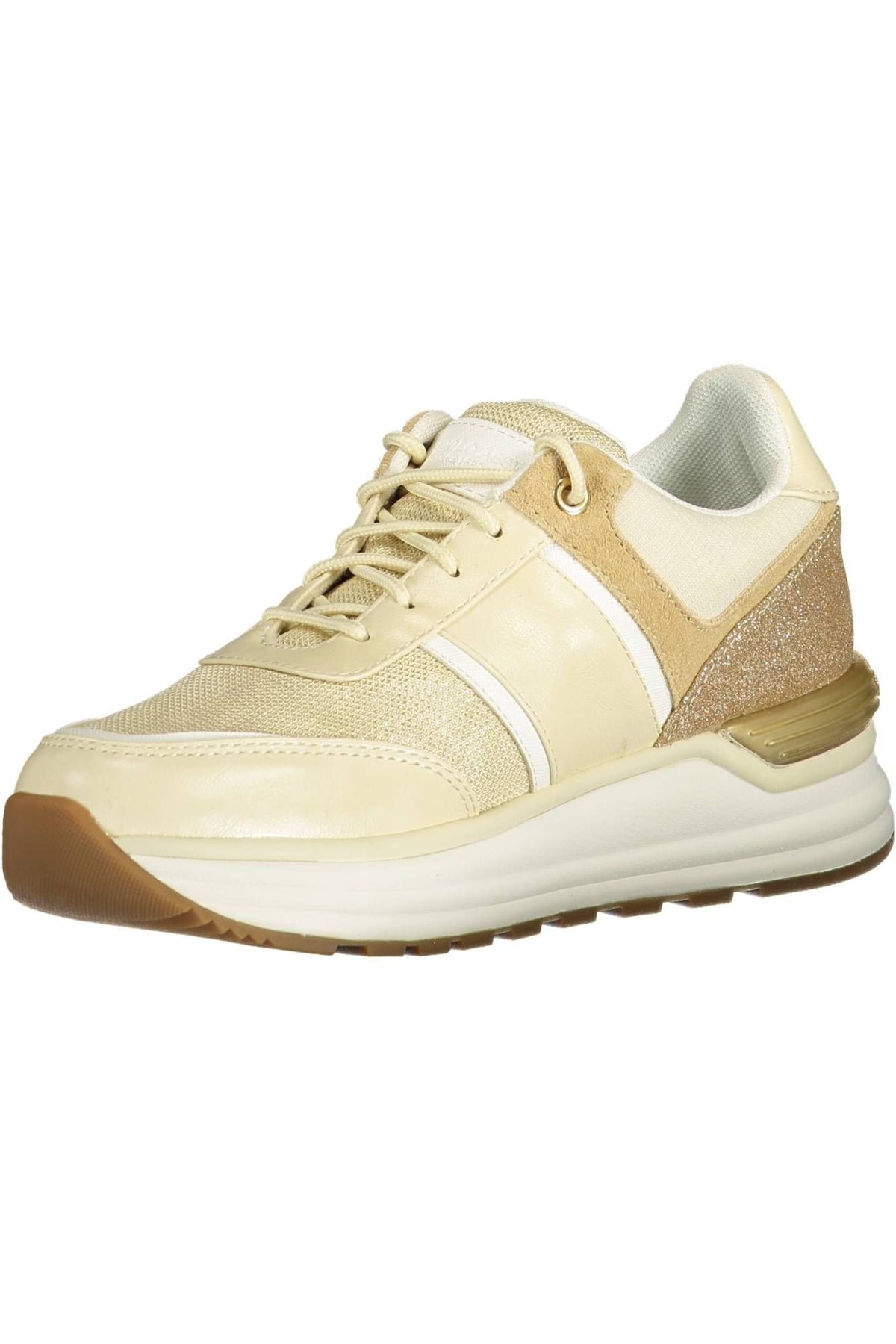 Baskets à lacets en daim écologique beige US POLO ASSN.