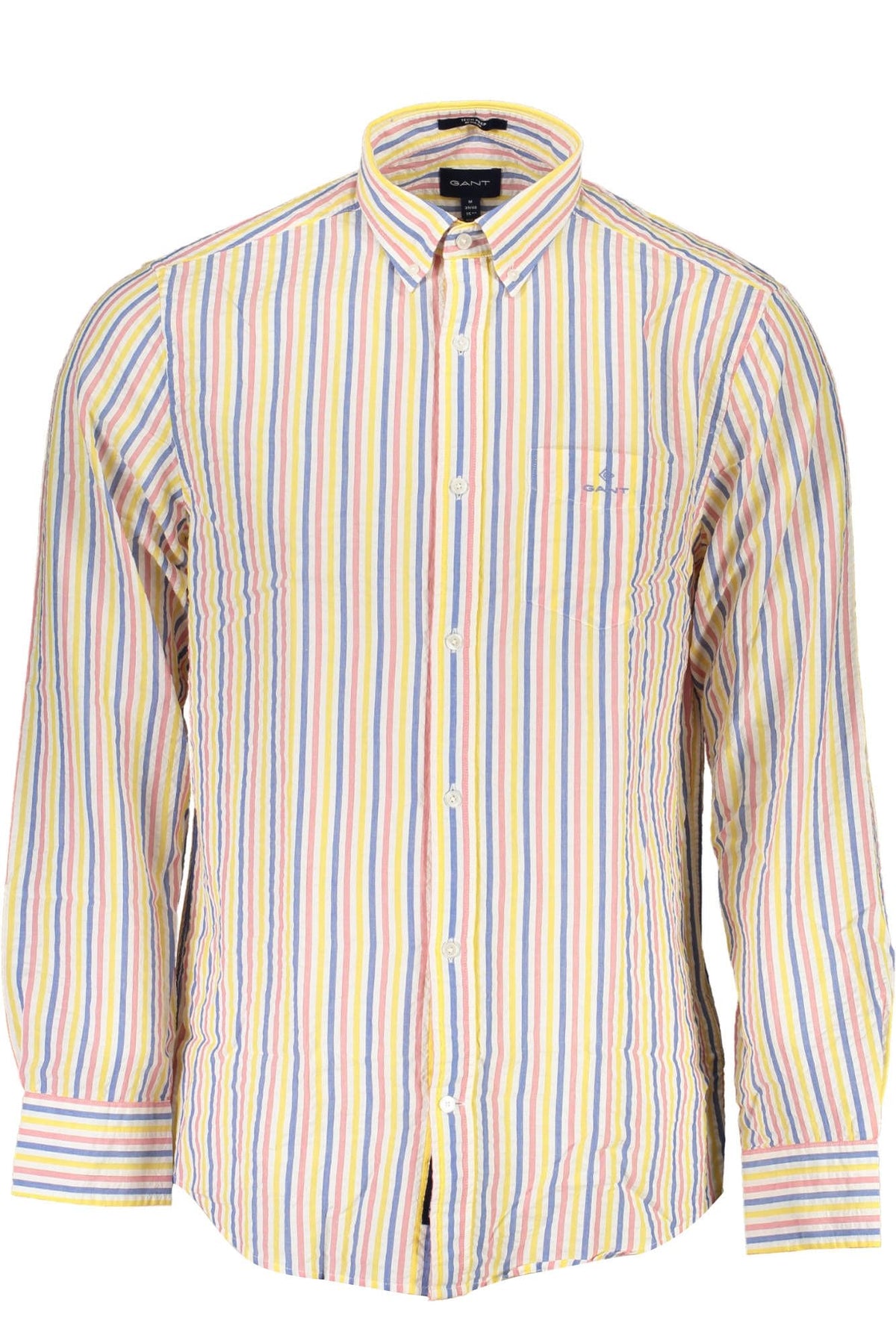 Camisa elegante de manga larga con botones de color blanco de Gant