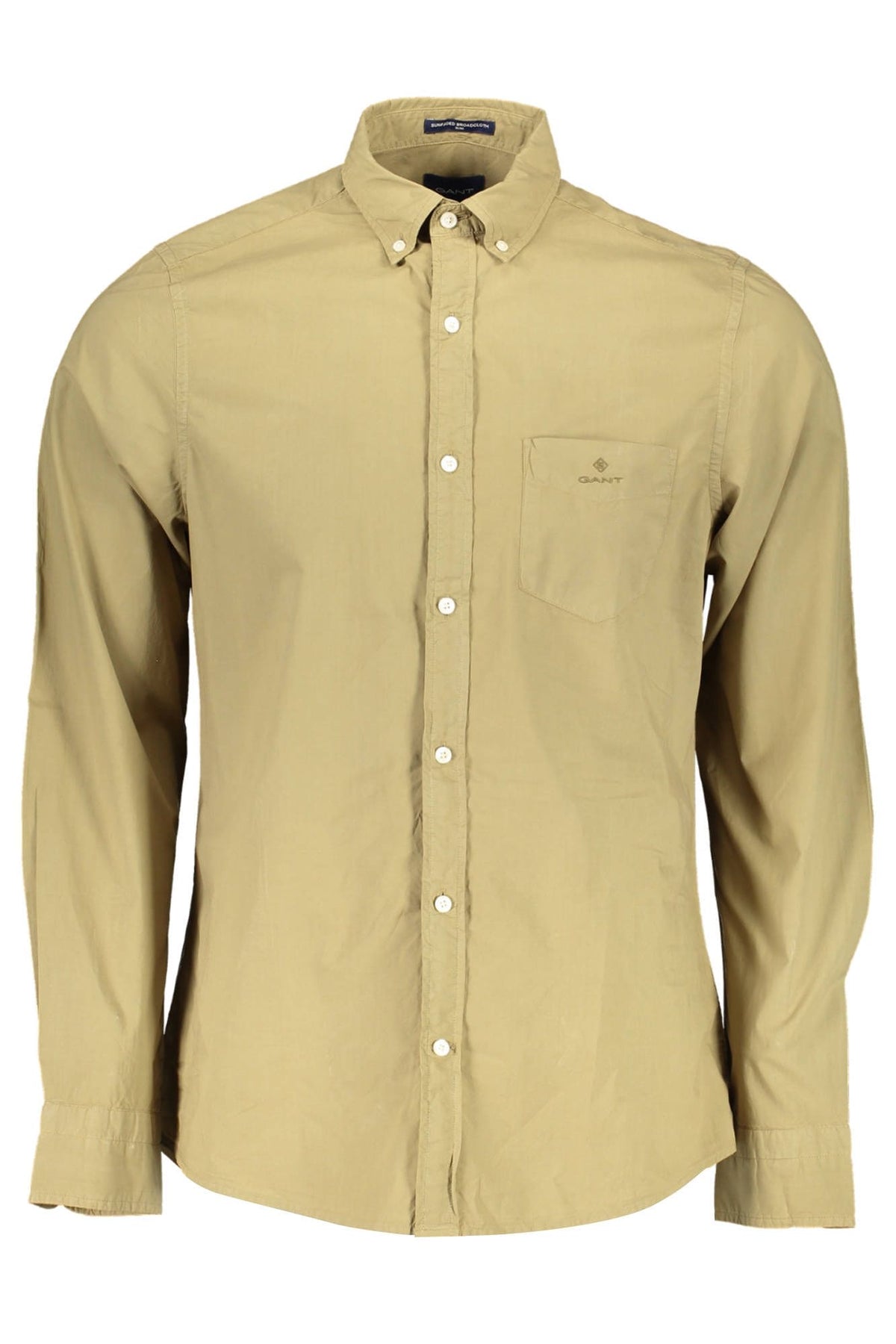 Chemise élégante en coton vert coupe slim Gant