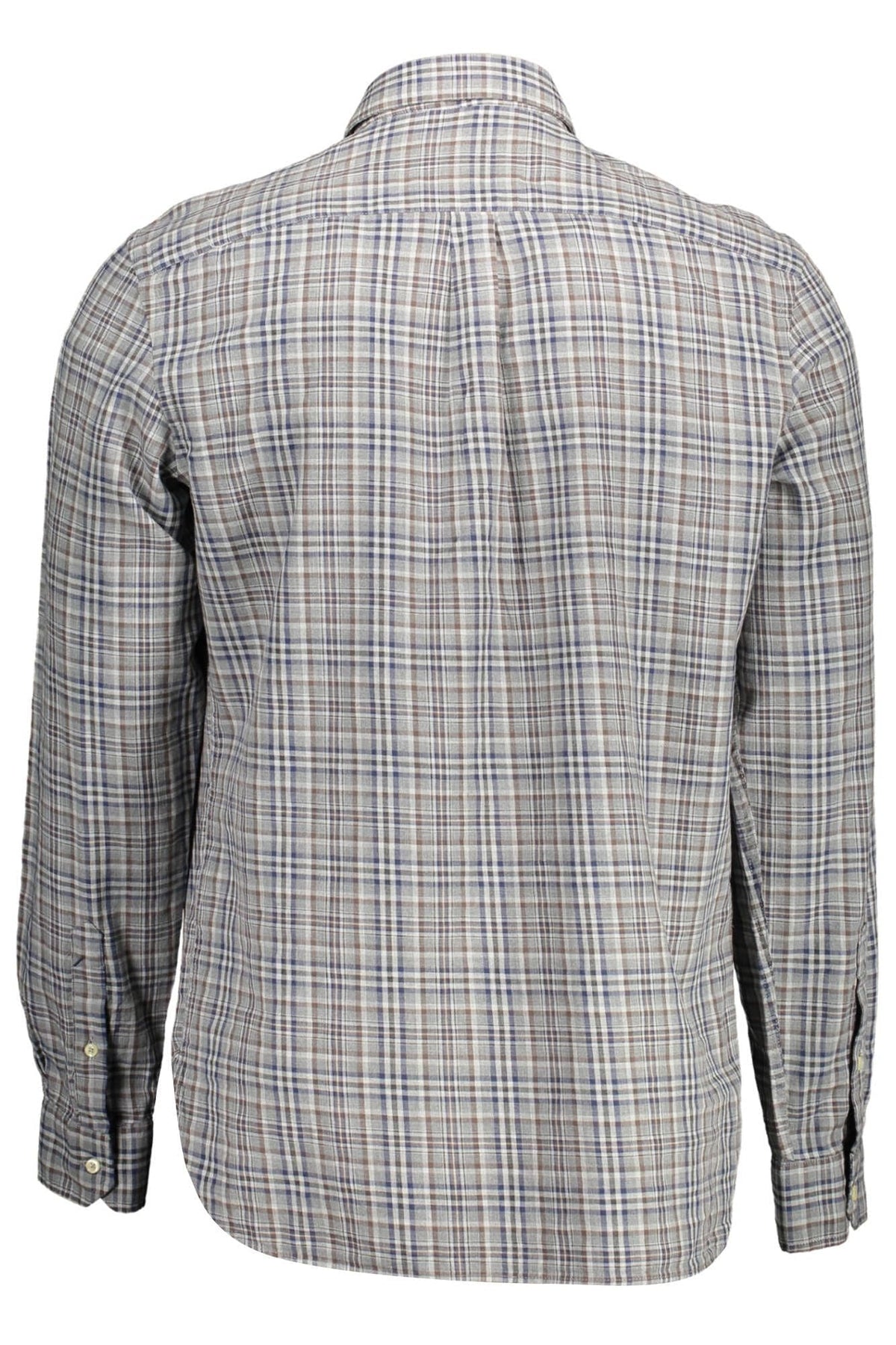 Camisa elegante de algodón gris de manga larga de US POLO ASSN