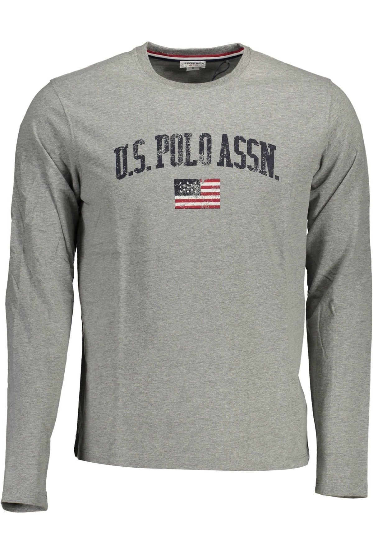 T-shirt à manches longues élégant imprimé gris US POLO ASSN.