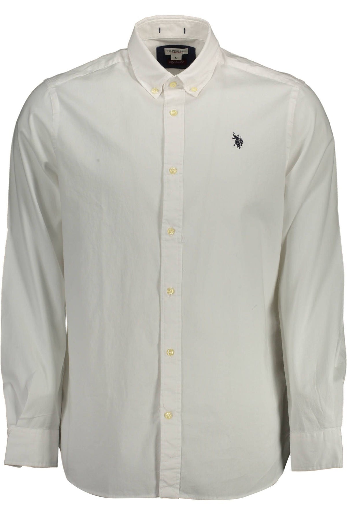 Camisa elegante de algodón blanca con botones de US POLO ASSN