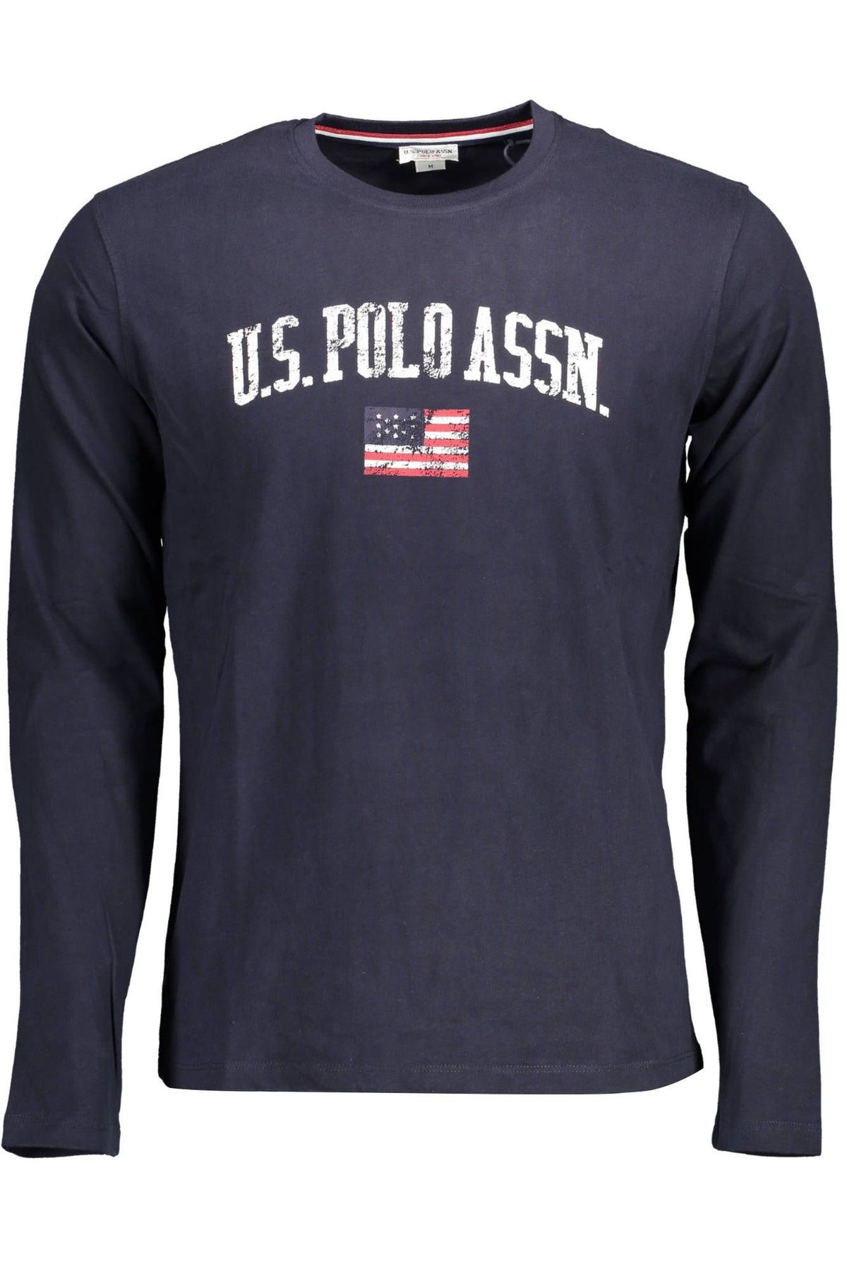 US POLO ASSN. Camiseta de algodón estampada elegante en azul para hombre