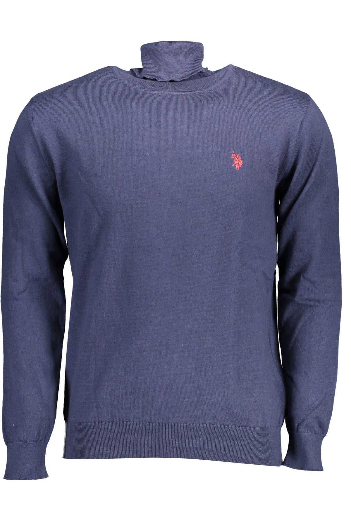 US POLO ASSN. Élégant col roulé bleu avec logo brodé