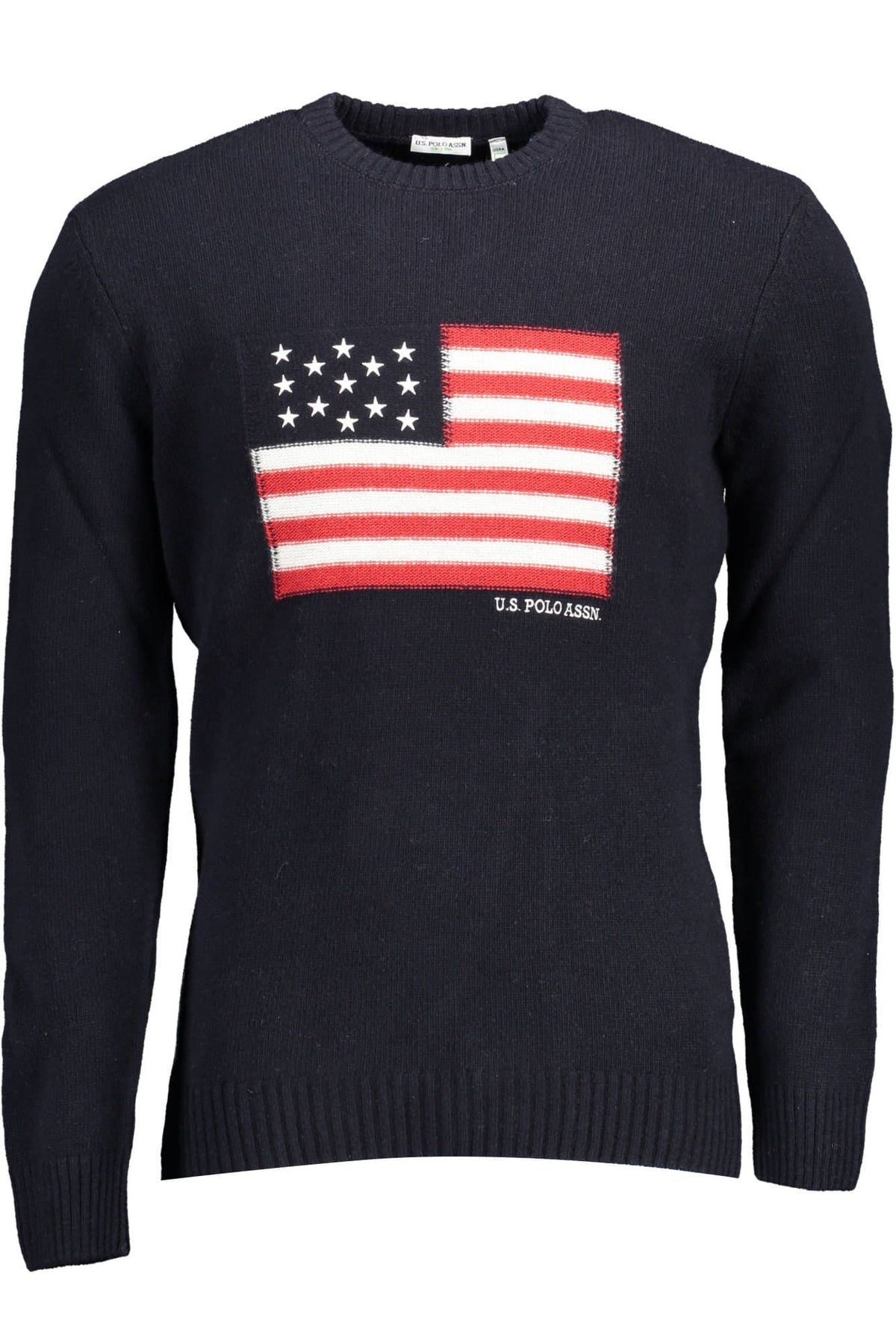 Pull col rond chic en laine mélangée bleu US POLO ASSN.