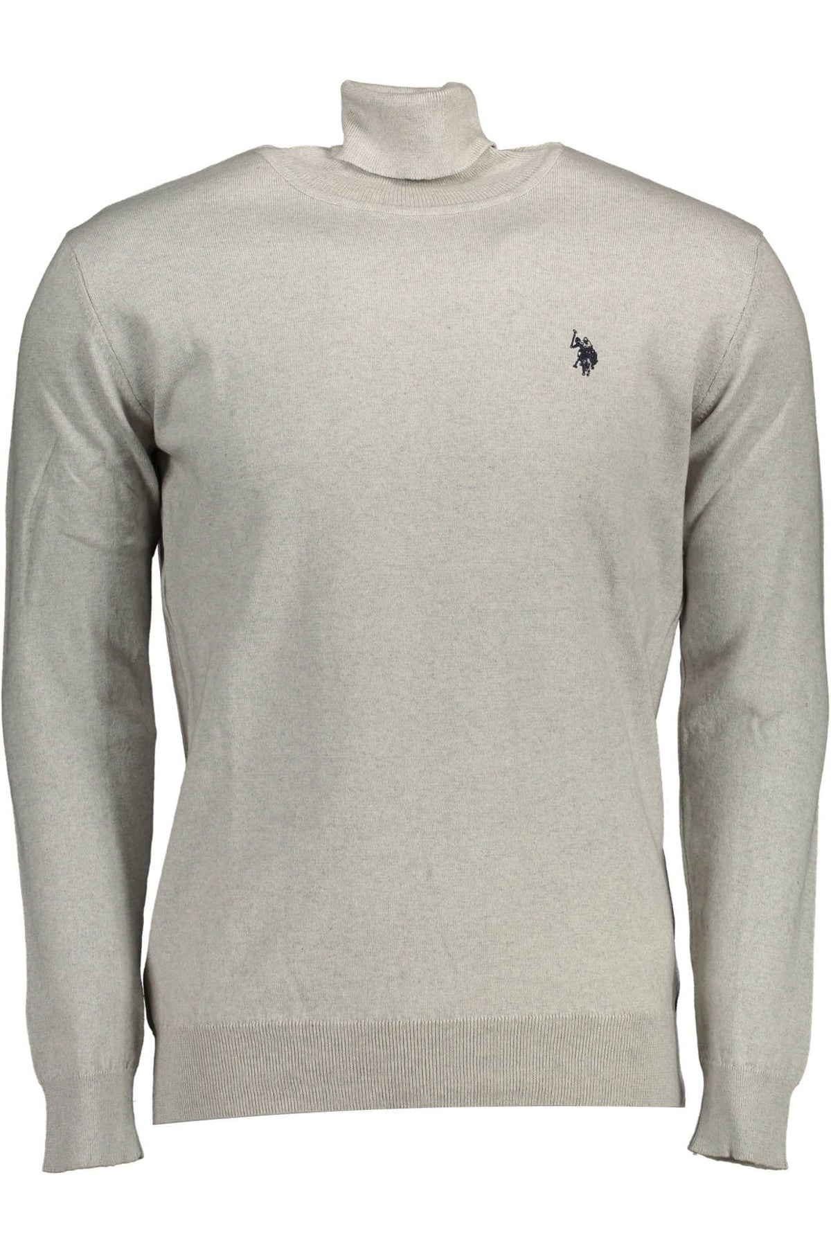 Pull col roulé gris élégant en mélange de cachemire US POLO ASSN.