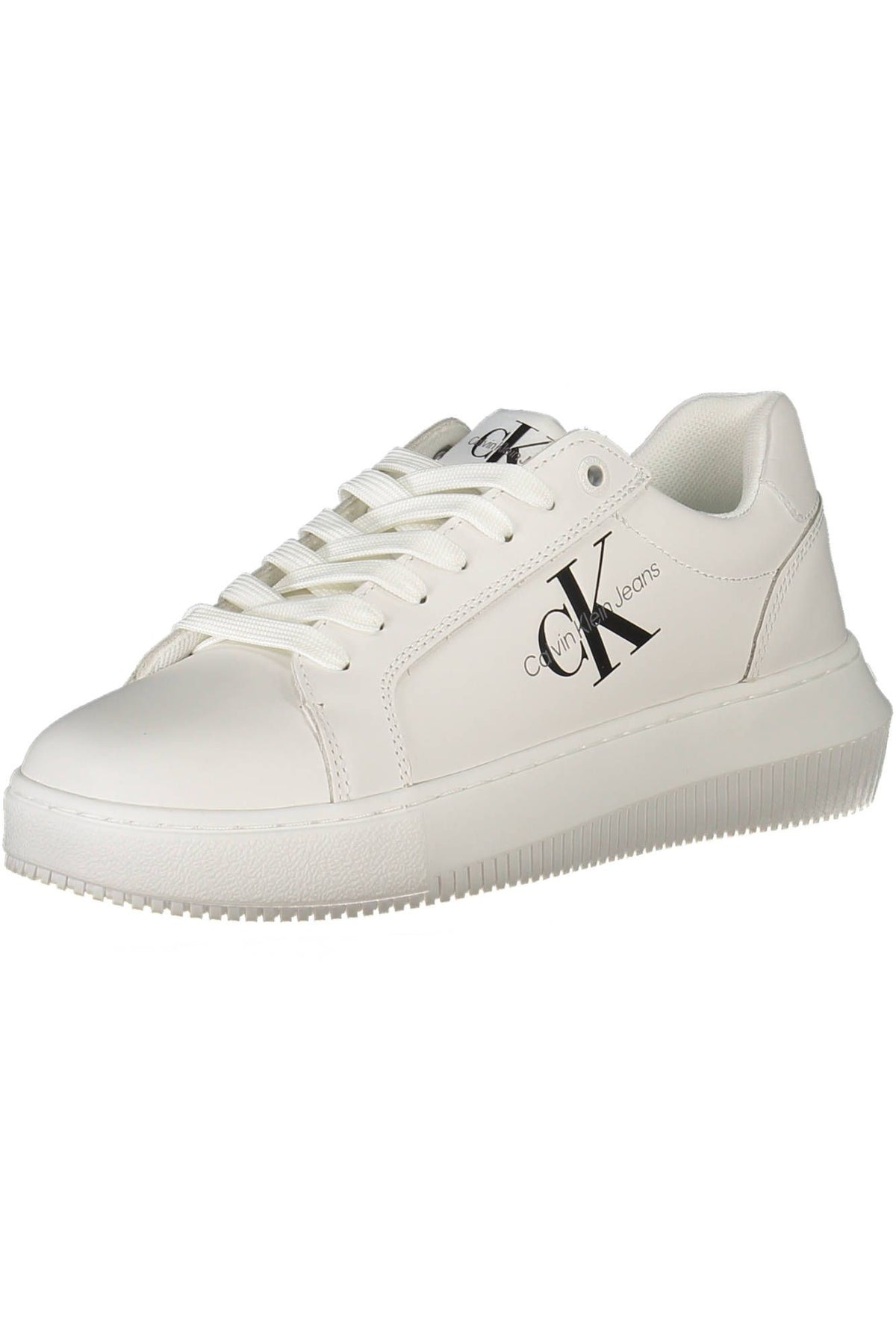 Calvin Klein Eco-Conscious White Sneakers with Logo Detail