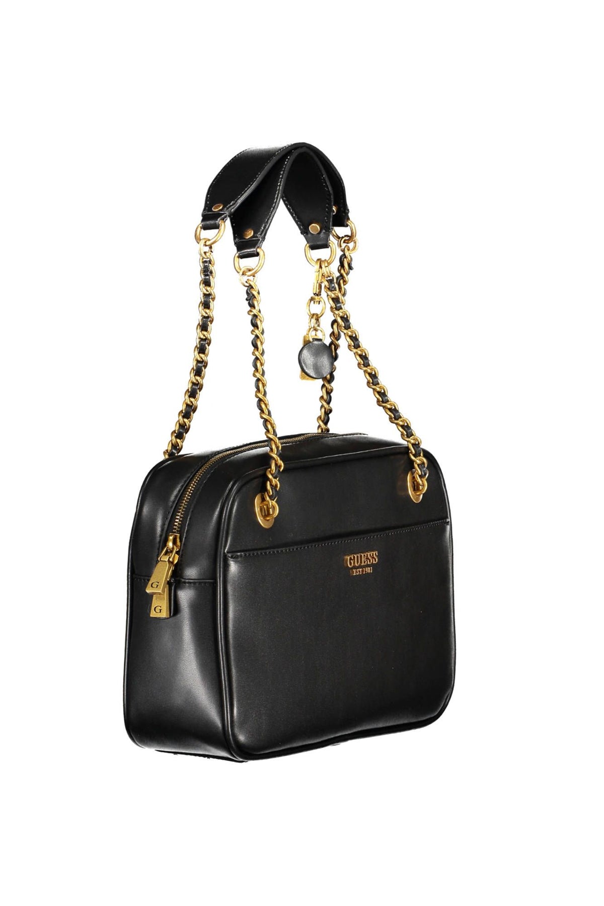 Bolso de hombro elegante con cadena negra de Guess Jeans