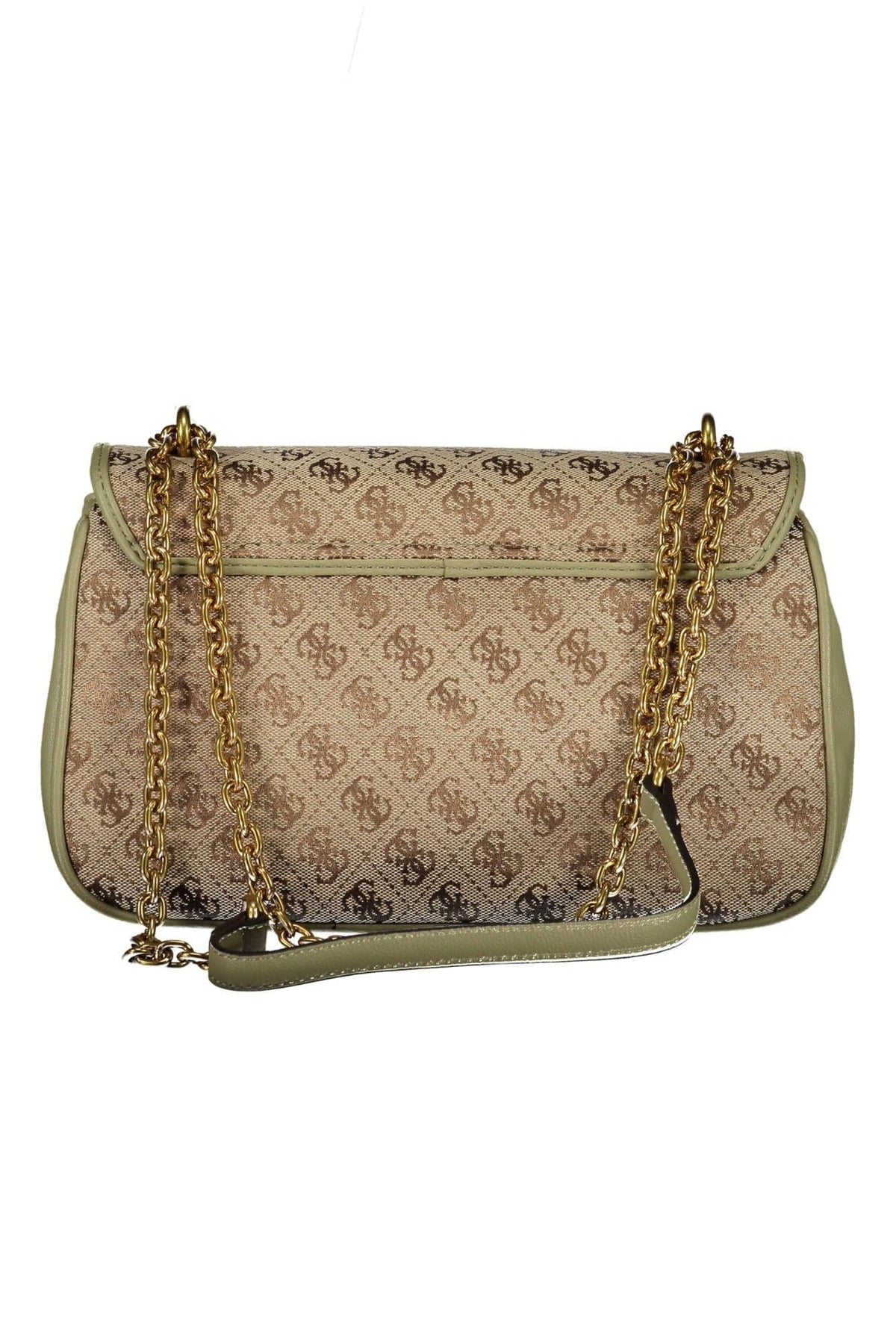 Sac à bandoulière Guess Jeans Chic Green avec bordure en chaîne