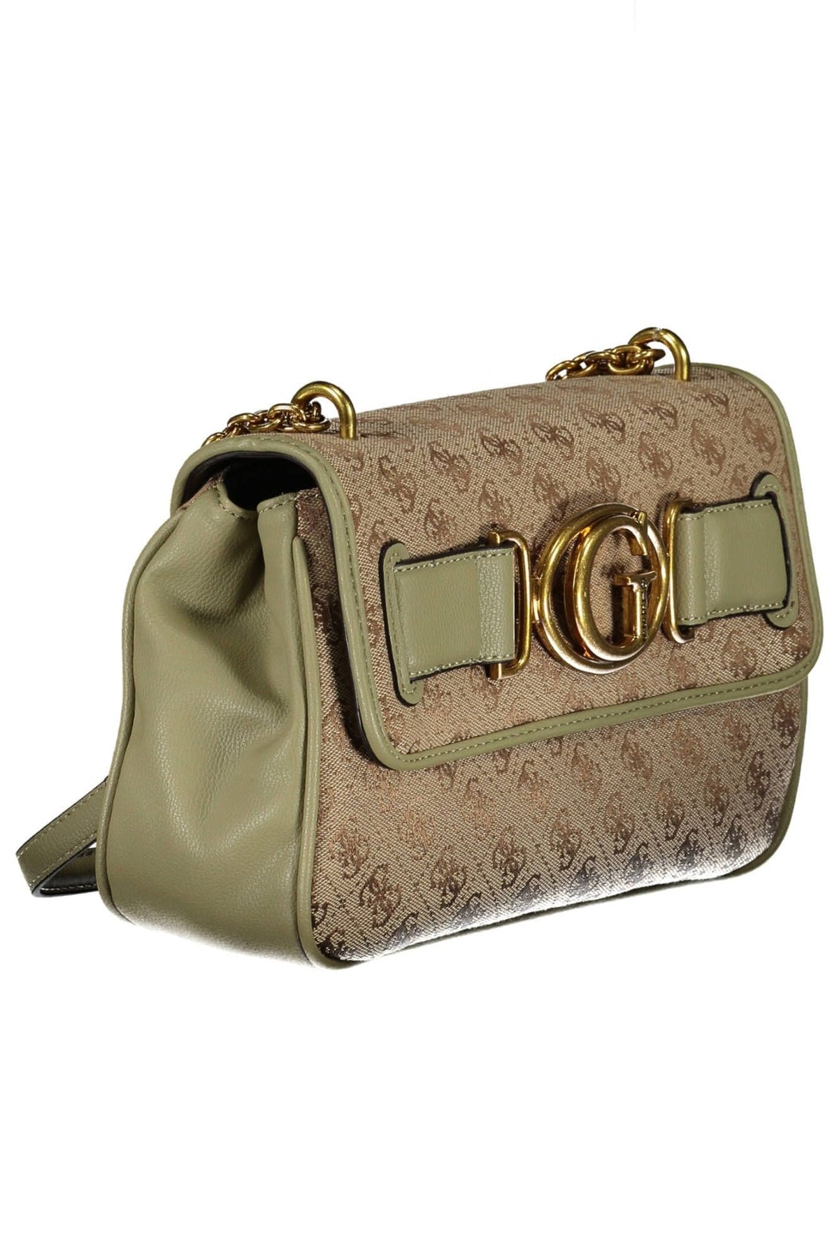 Sac à bandoulière Guess Jeans Chic Green avec bordure en chaîne