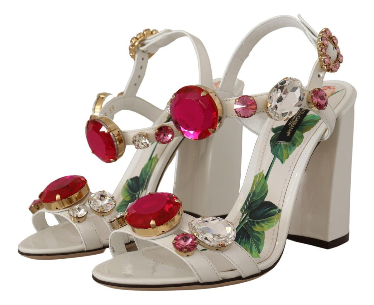 Tacones con tiras en el tobillo adornados con cristales Keira de Dolce &amp; Gabbana