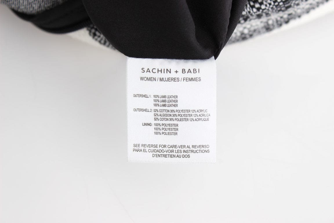 Jupe élégante en cuir Liza de Sachin &amp; Babi en noir et gris