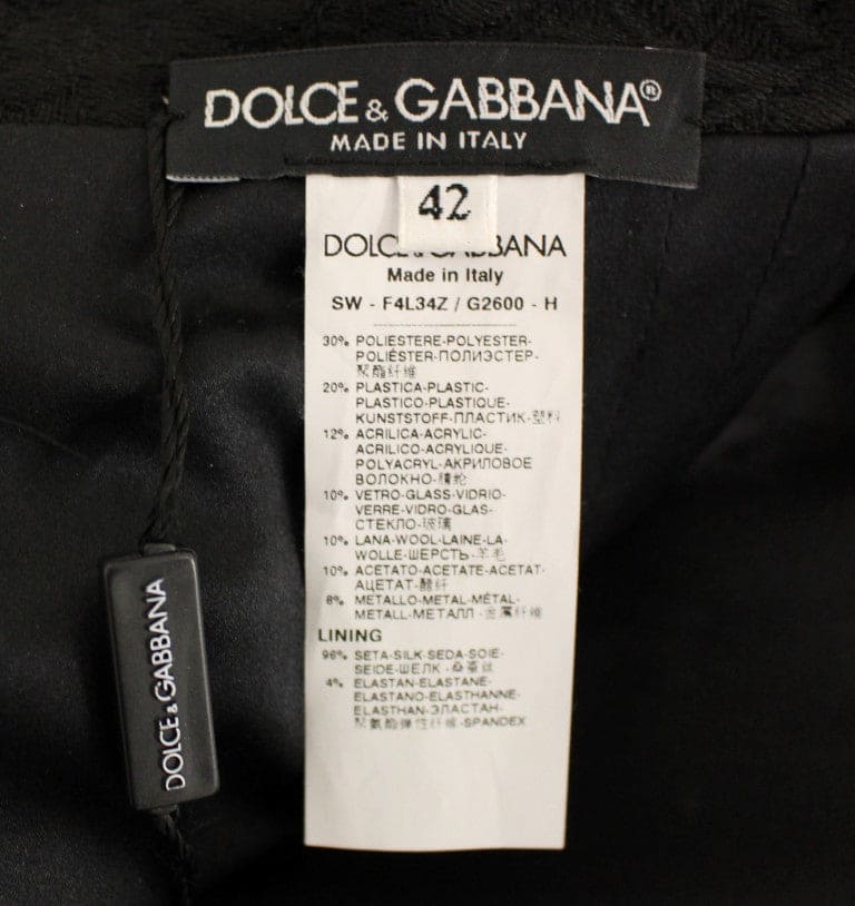 Jupe noire ornée de cristaux Dolce &amp; Gabbana