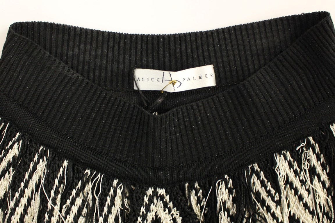 Jupe en tricot noir et blanc chic Alice Palmer