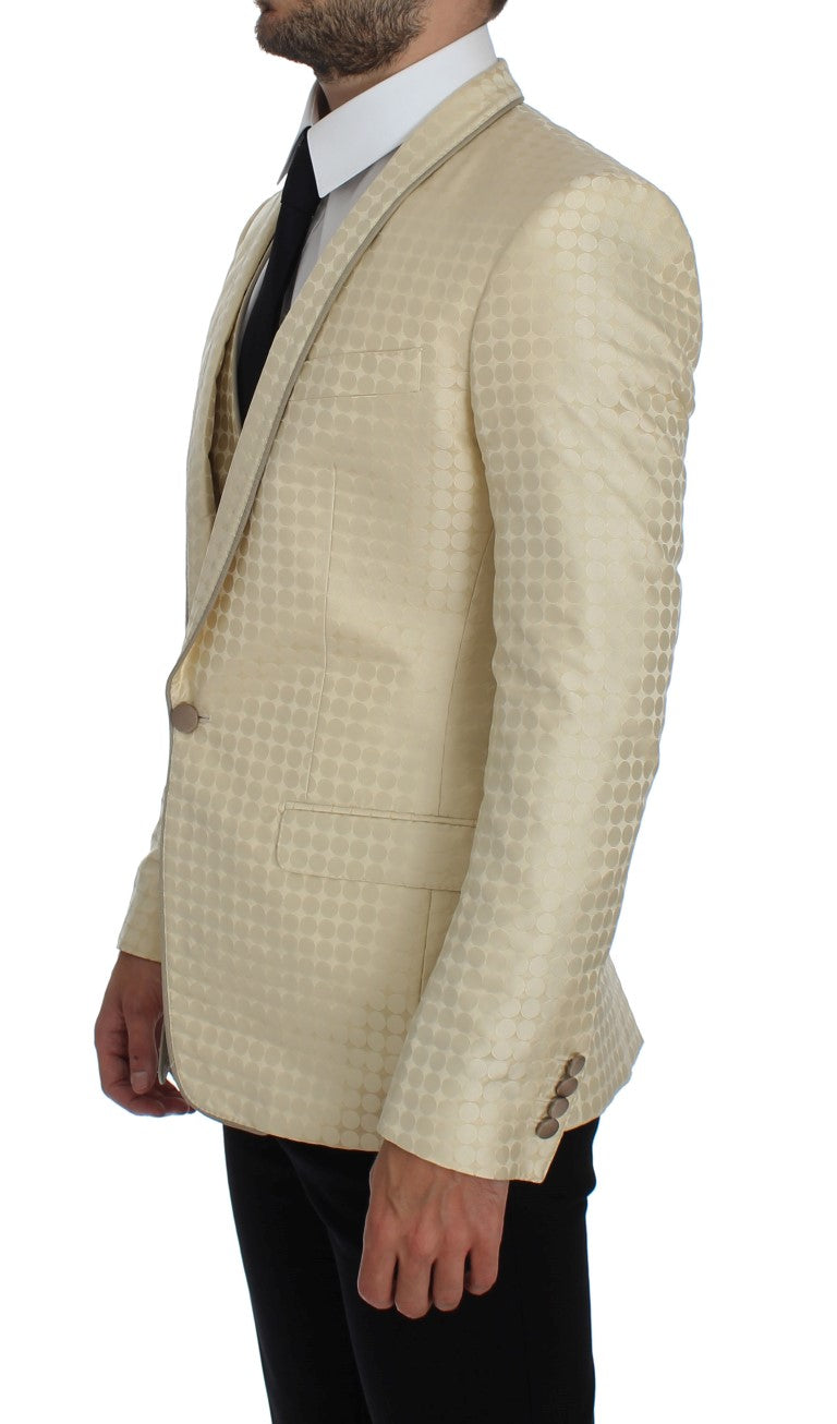 Blazer y chaleco con lunares en beige sofisticado de Dolce &amp; Gabbana