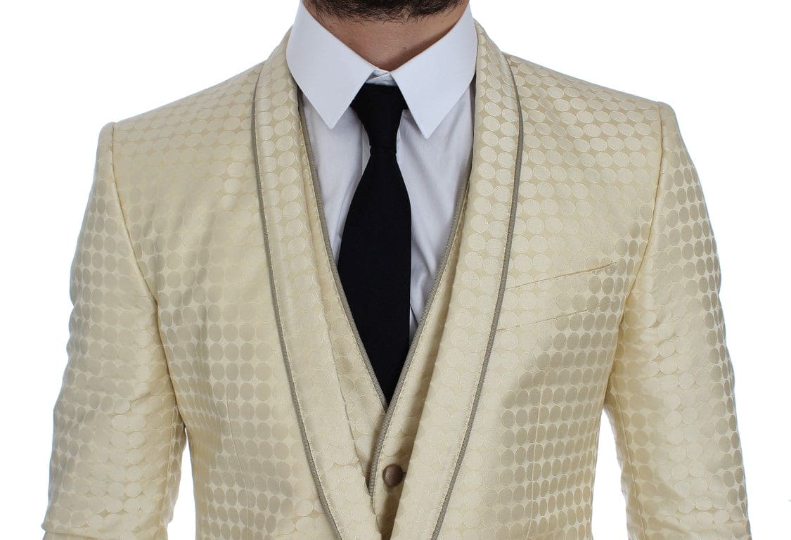 Blazer y chaleco con lunares en beige sofisticado de Dolce &amp; Gabbana