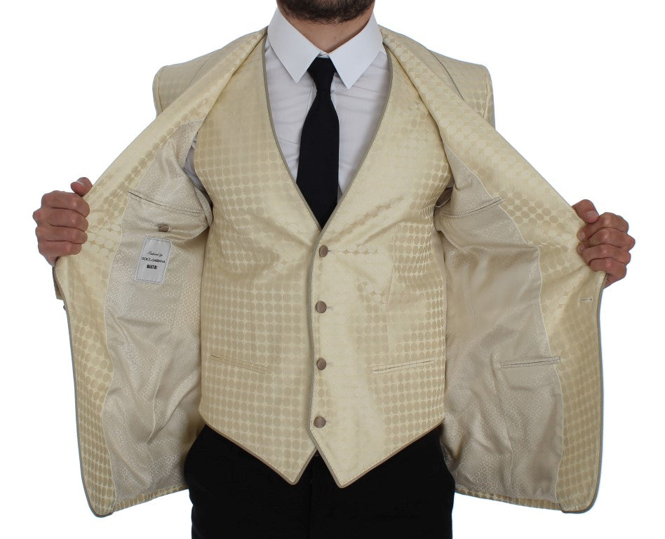 Blazer y chaleco con lunares en beige sofisticado de Dolce &amp; Gabbana