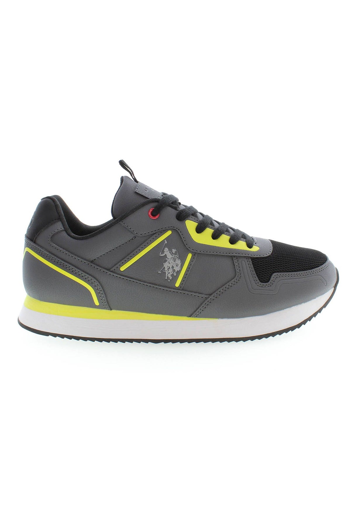 US POLO ASSN. Zapatillas deportivas elegantes de color gris con detalles de logotipo