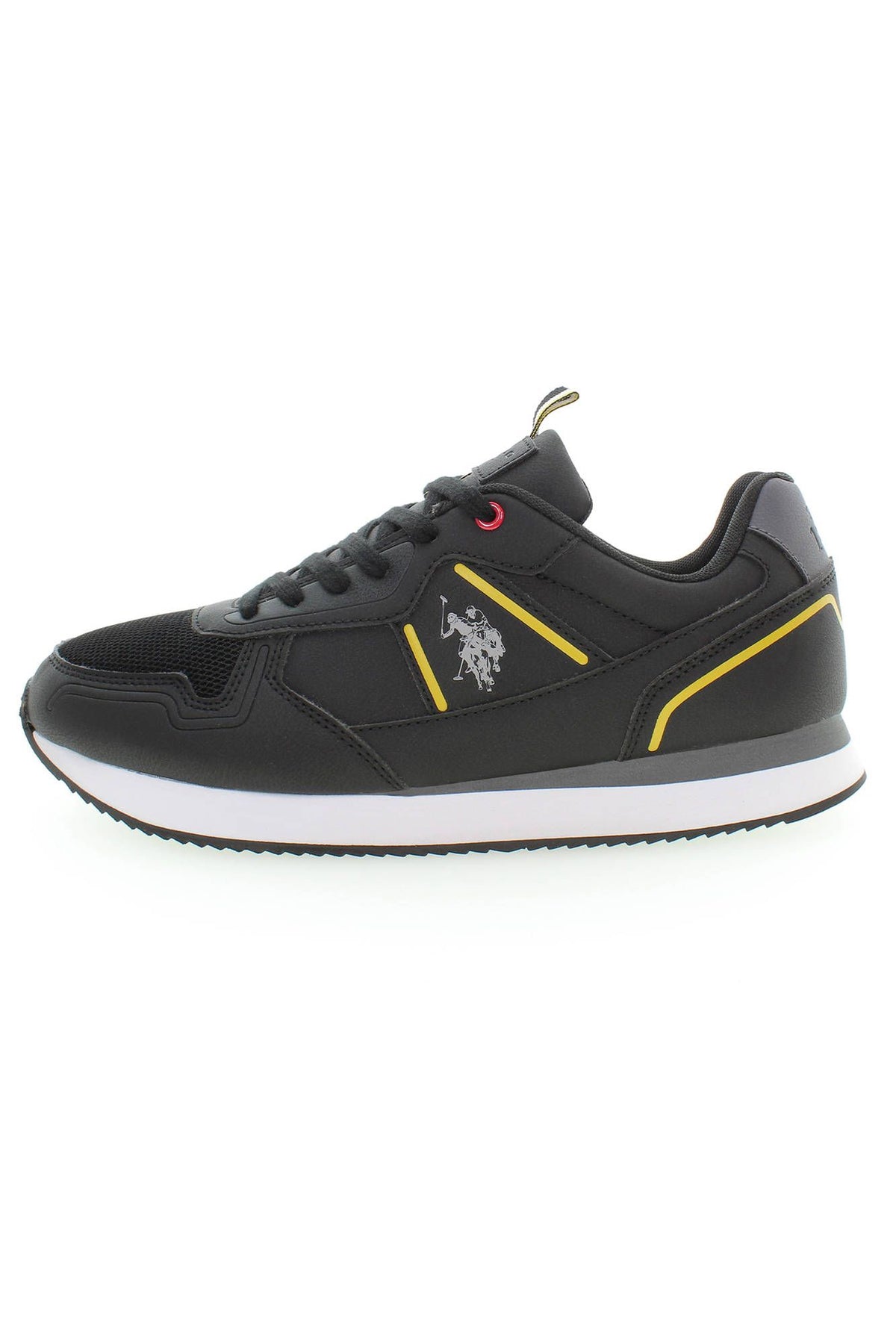 US POLO ASSN. Zapatillas elegantes negras con cordones y detalle de logotipo