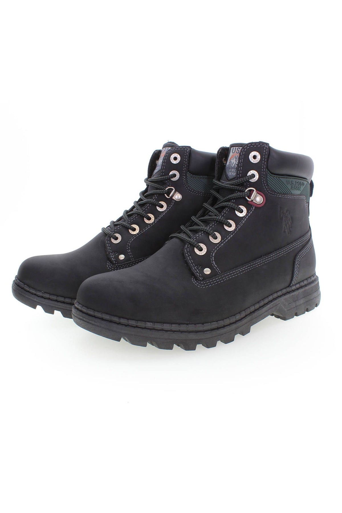 US POLO ASSN. Botas altas con cordones y estilo ecuestre