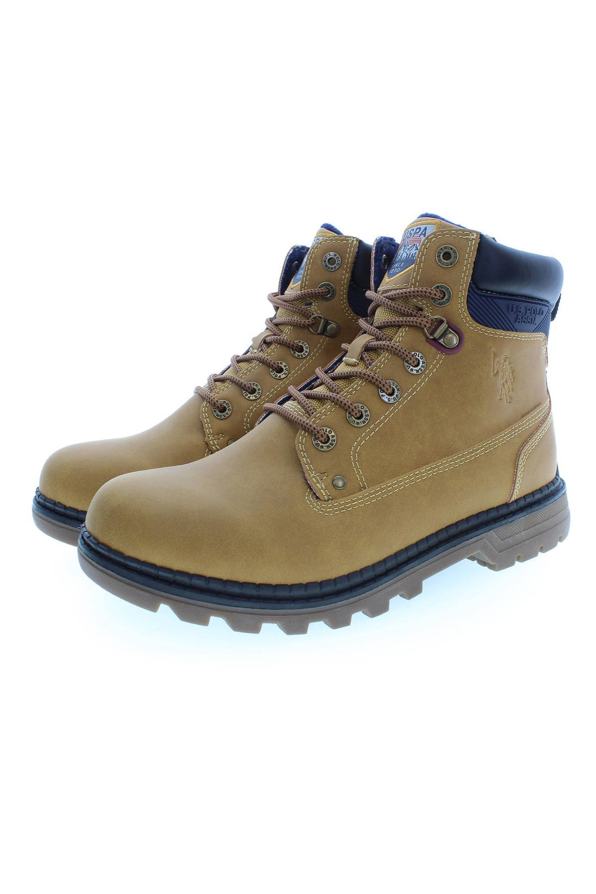 US POLO ASSN. Botas altas beige con detalle de logotipo