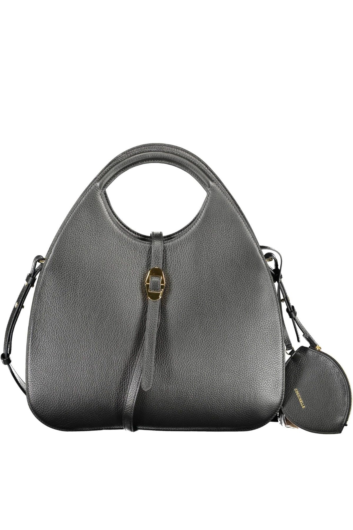 Bolso elegante de piel negra con correa extraíble de Coccinelle