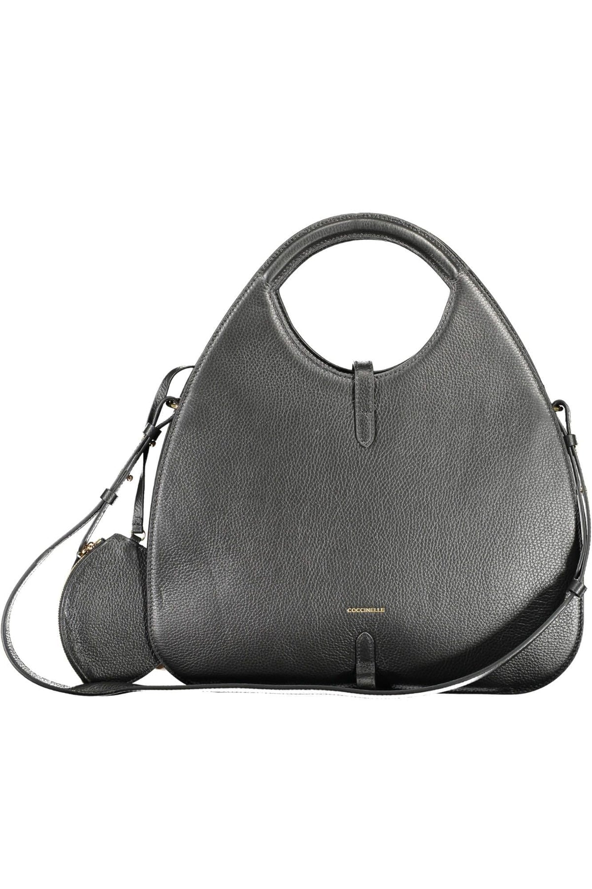 Bolso elegante de piel negra con correa extraíble de Coccinelle