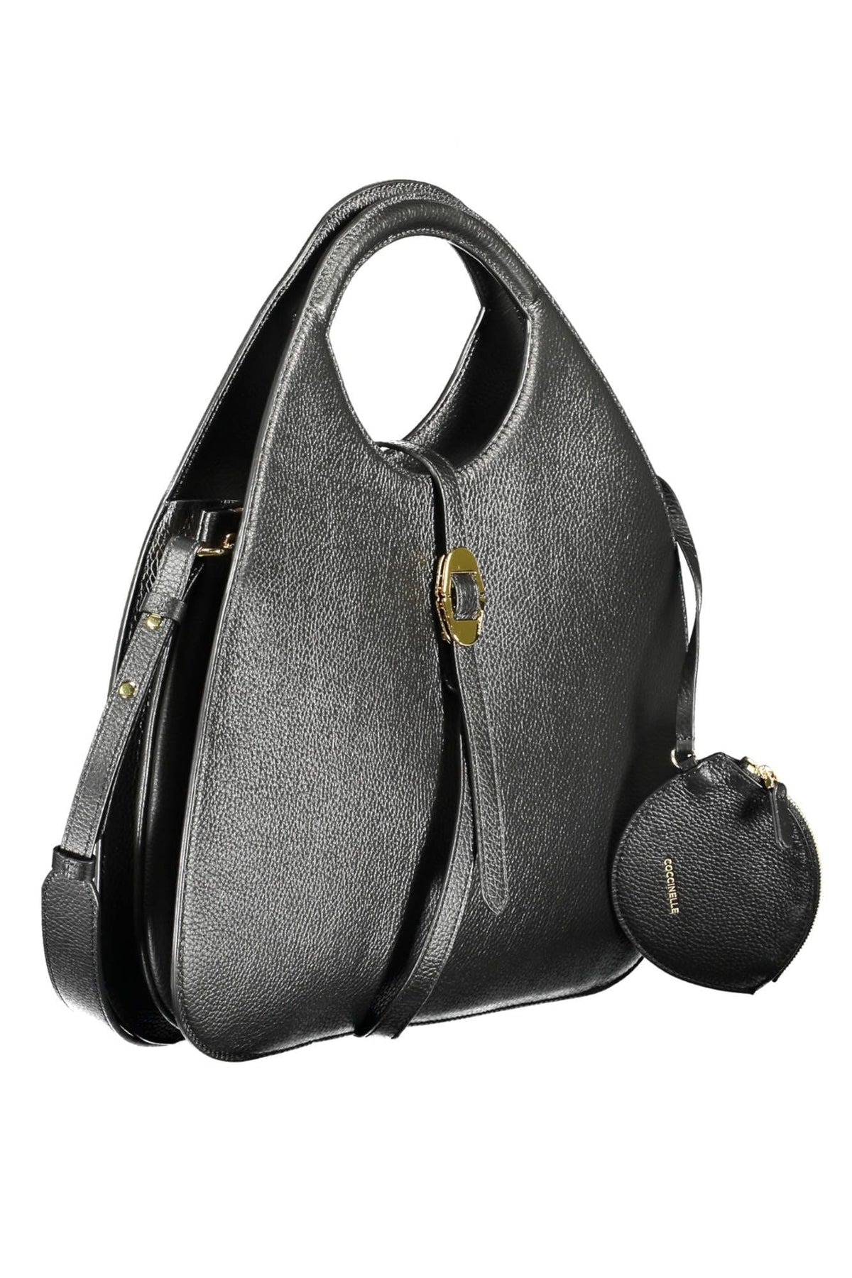 Bolso elegante de piel negra con correa extraíble de Coccinelle