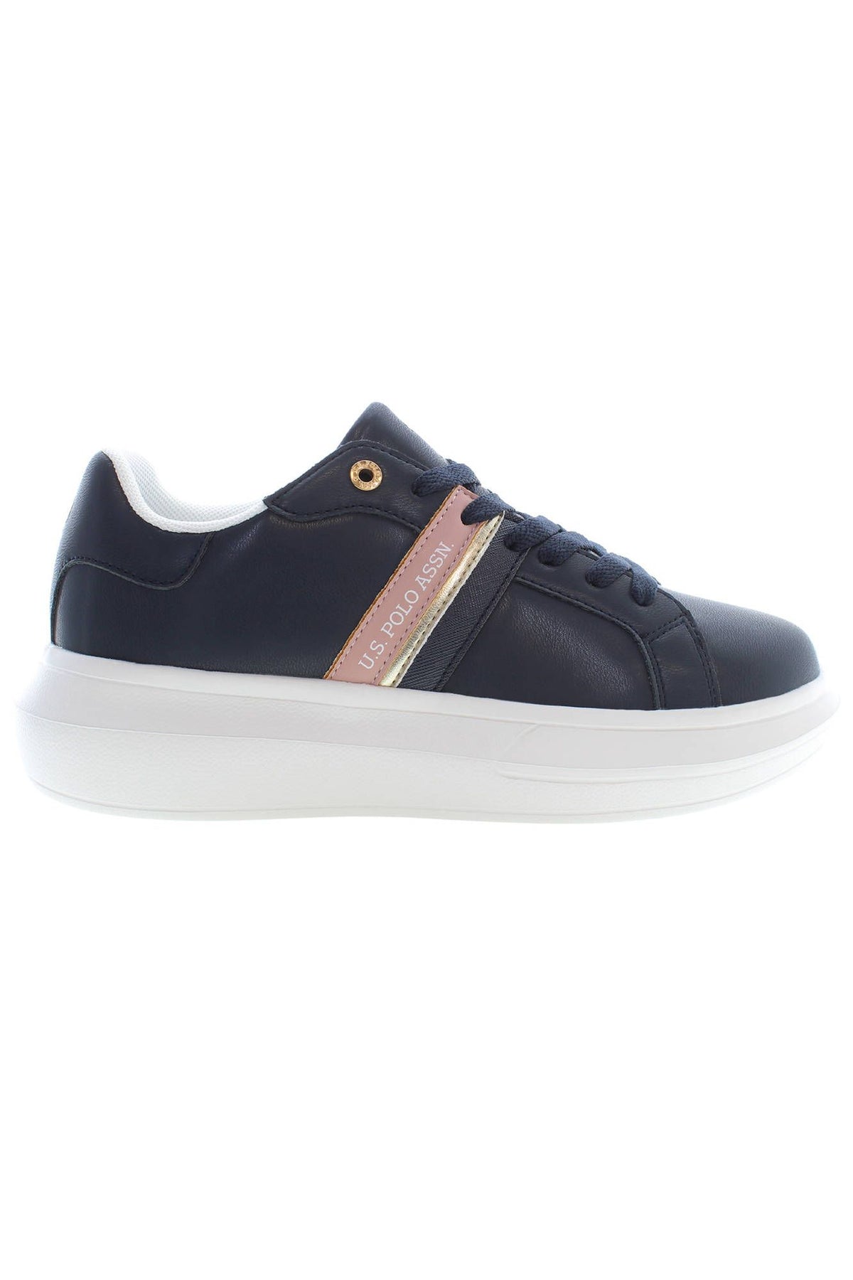 US POLO ASSN. Zapatillas elegantes con cordones en color azul y detalle de logotipo