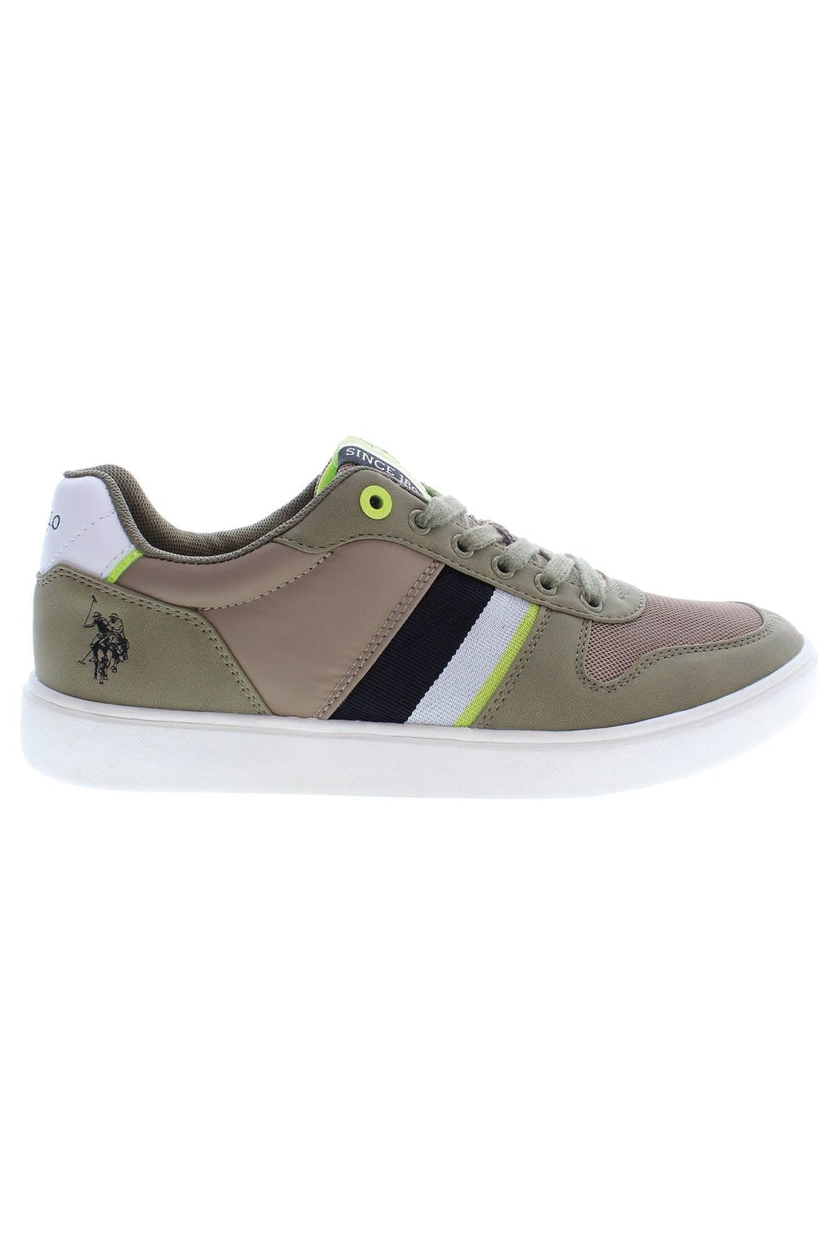 U.S. POLO ASSN. Sleek Green Sports Sneakers With Logo Detail