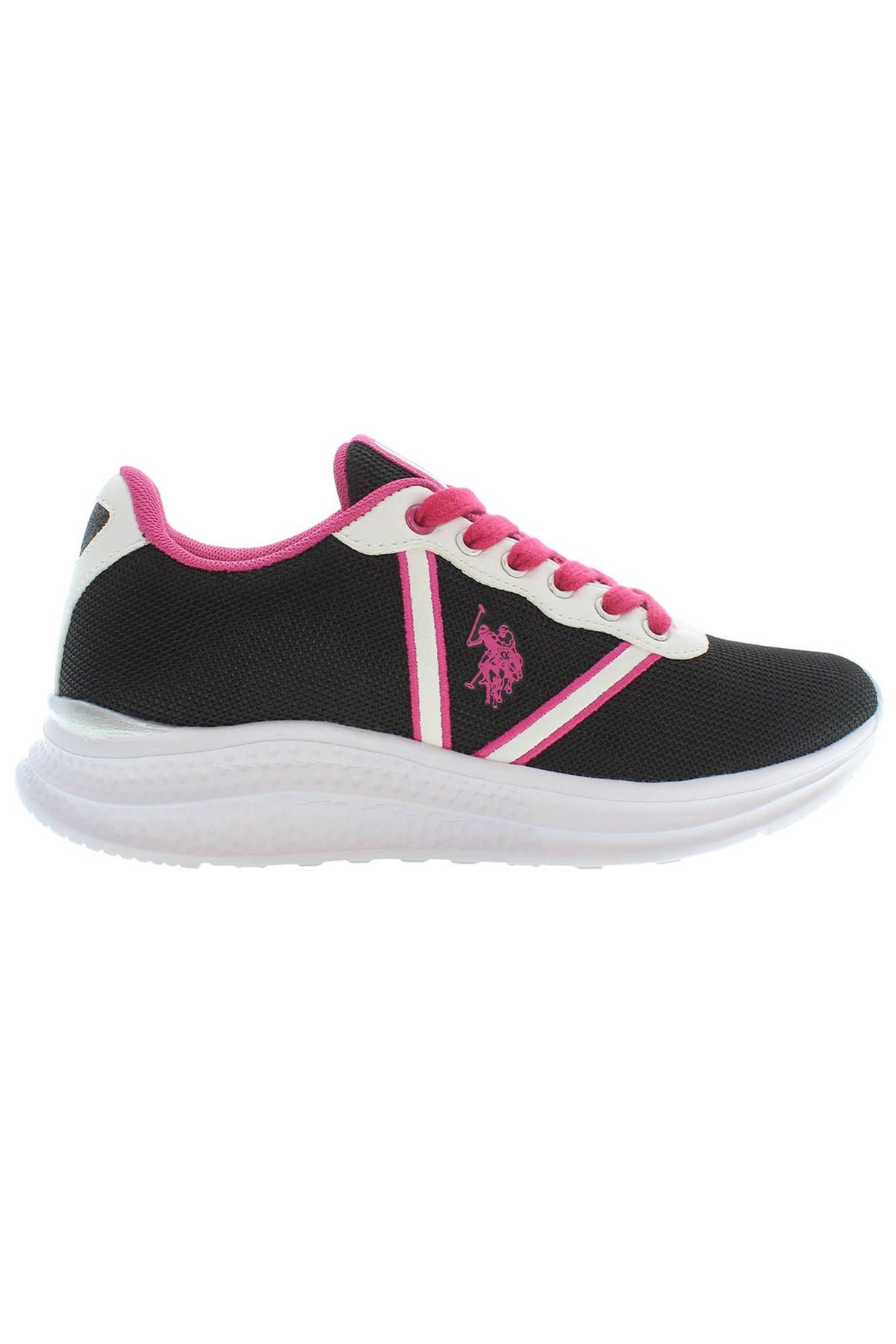 Baskets de sport à lacets noires chics US POLO ASSN.