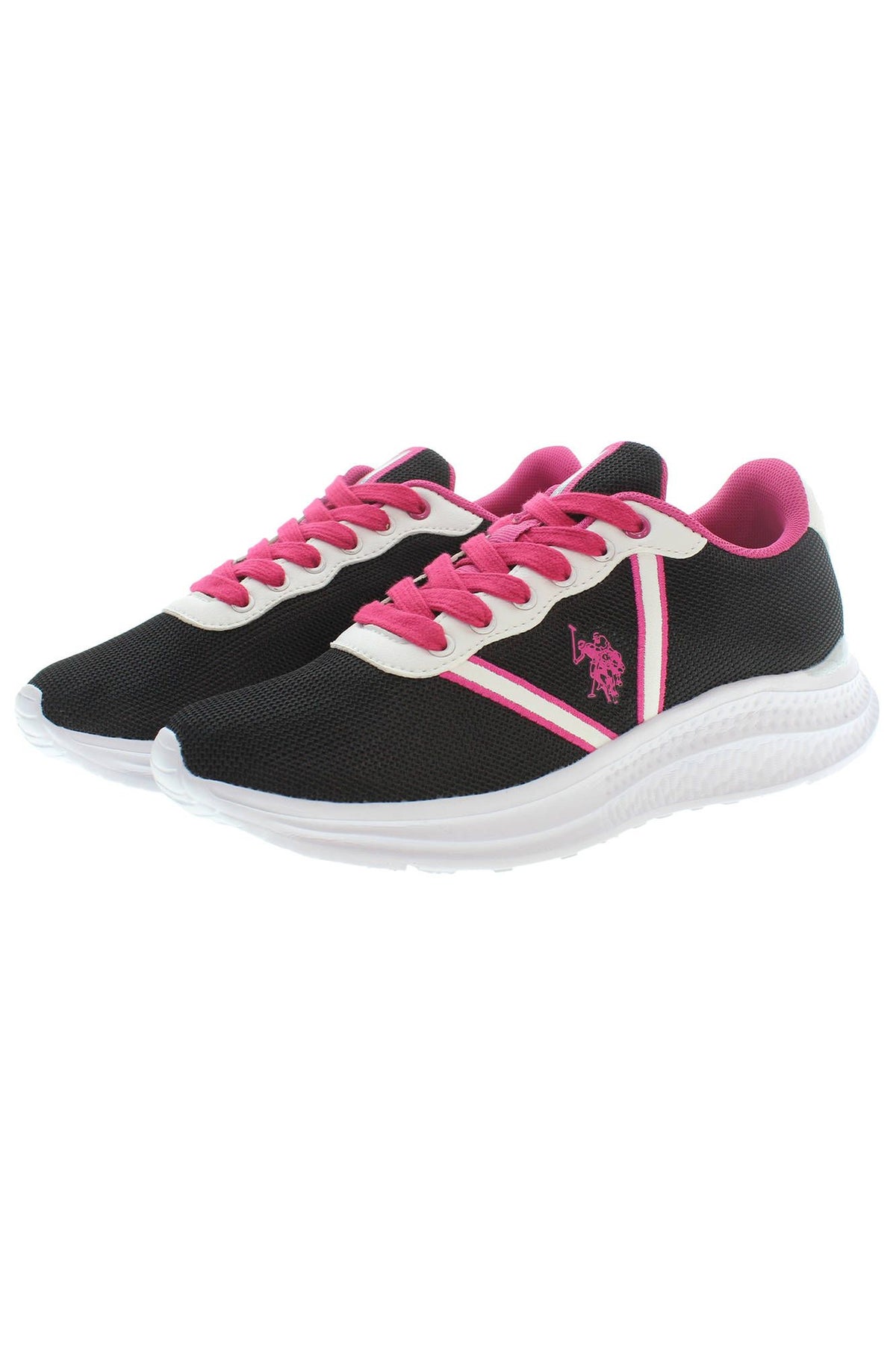 Baskets de sport à lacets noires chics US POLO ASSN.