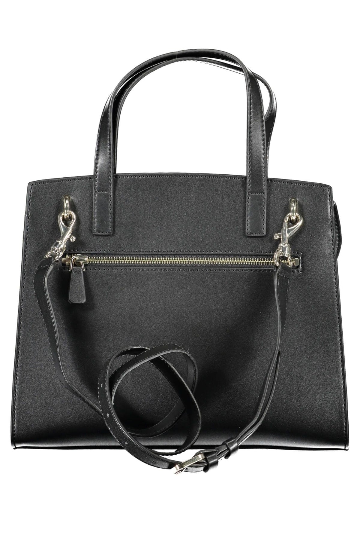 Bolso elegante negro con correas versátiles de Guess Jeans