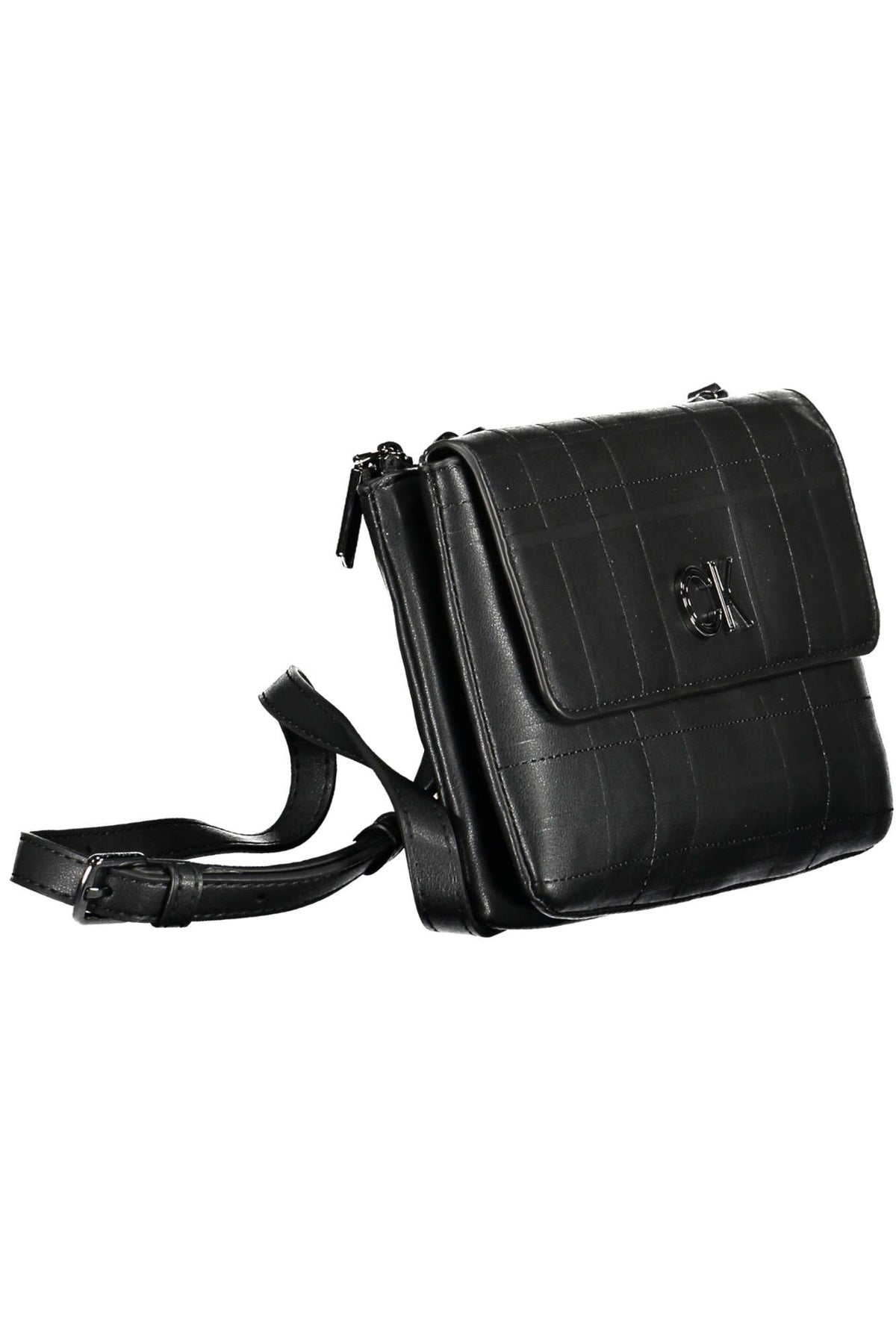 Calvin Klein Chic Black Shoulder Bag with Contrasting Details