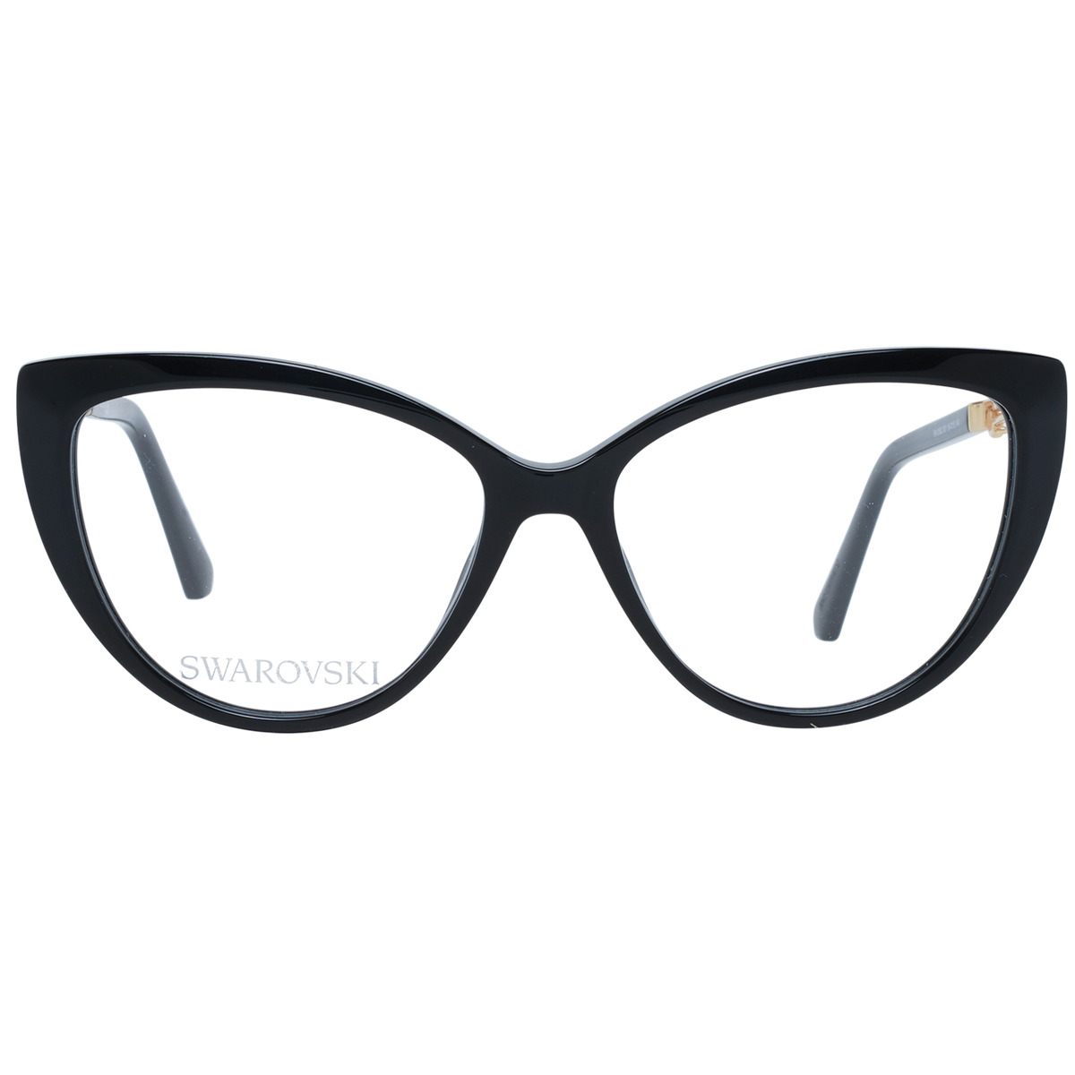 Lunettes de vue Swarovski élégantes noires œil de chat