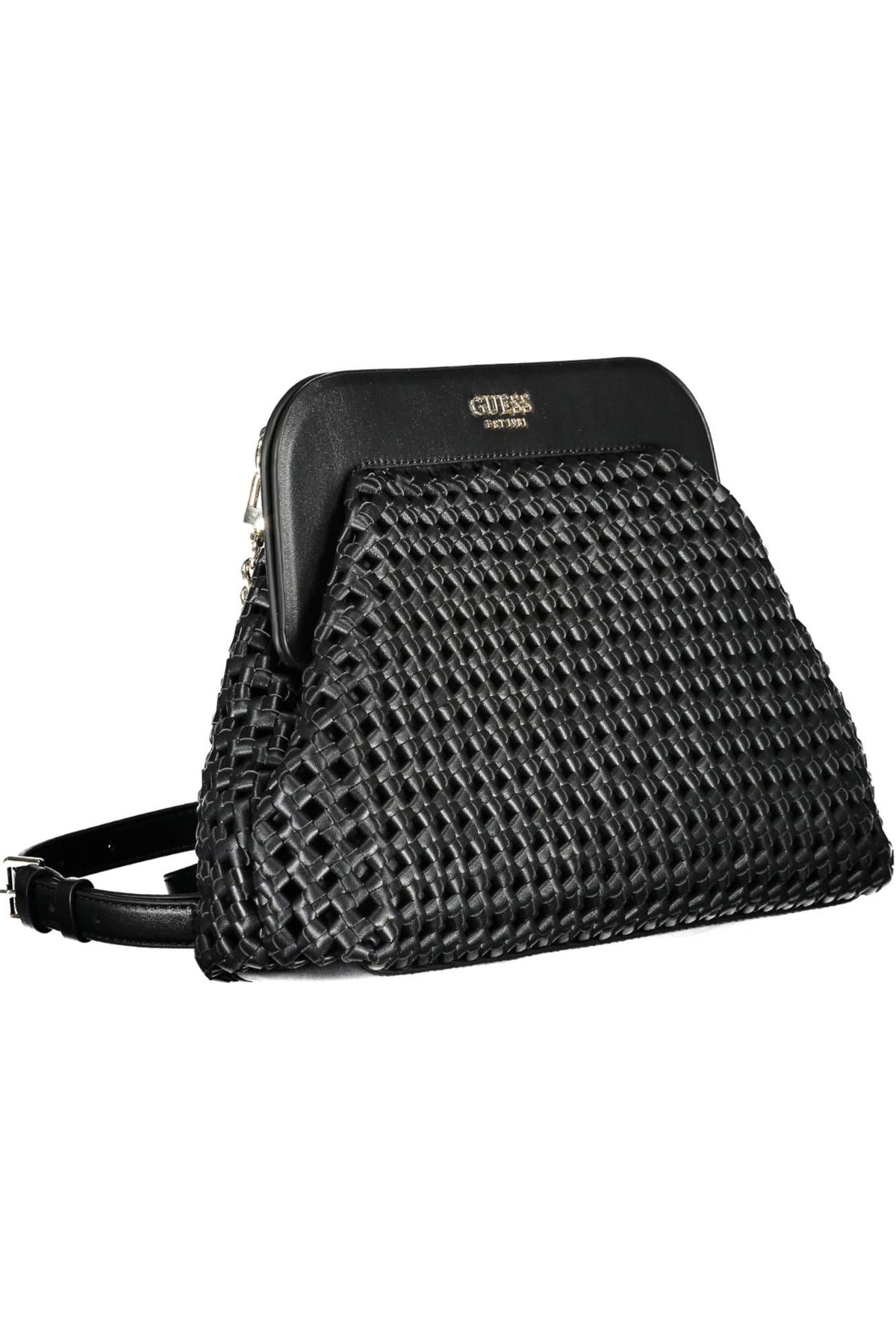 Sac à main Guess Jeans Chic en polyuréthane noir avec détail logo