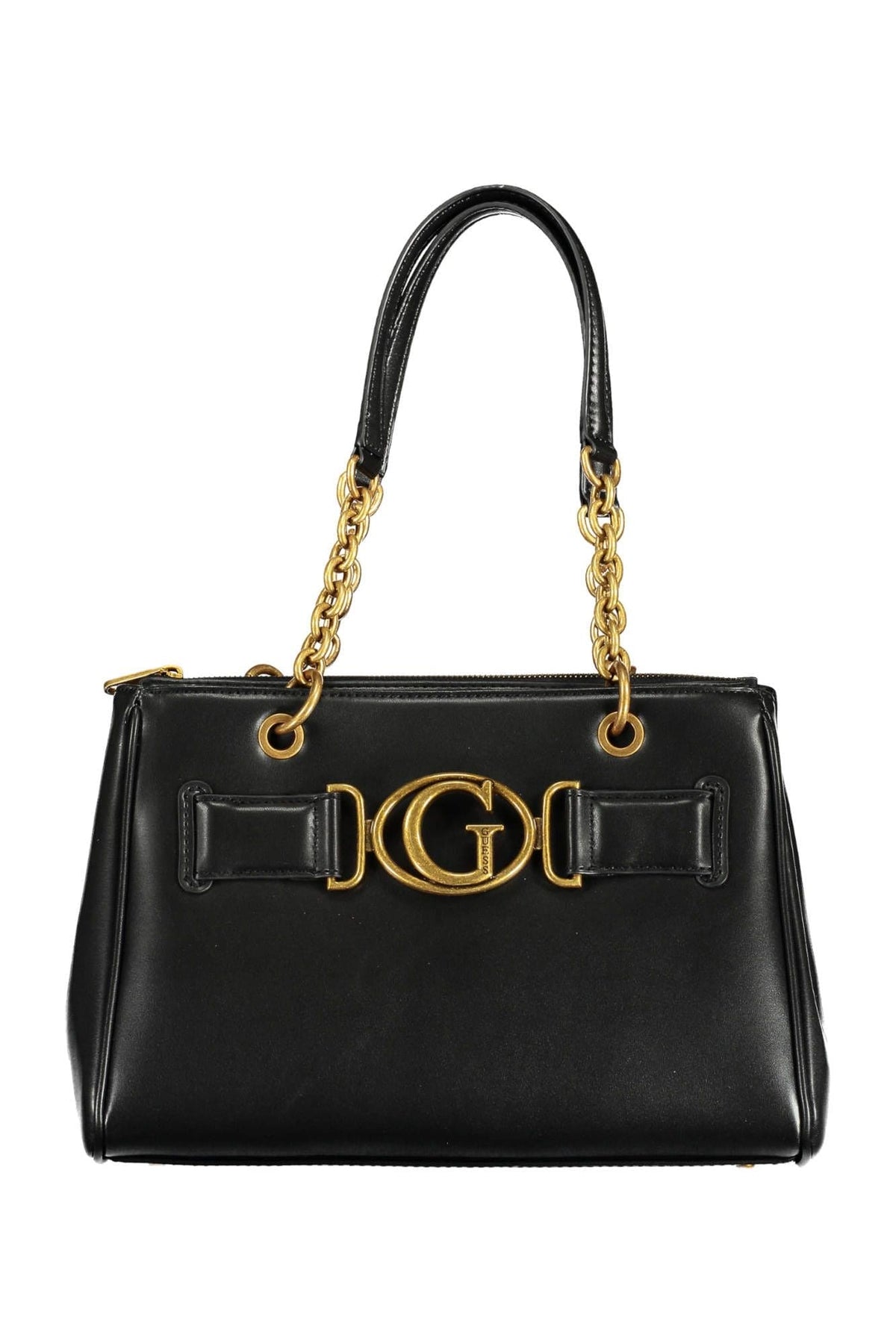 Bolso de mano con dos asas y detalles en contraste en negro Guess Jeans Chic