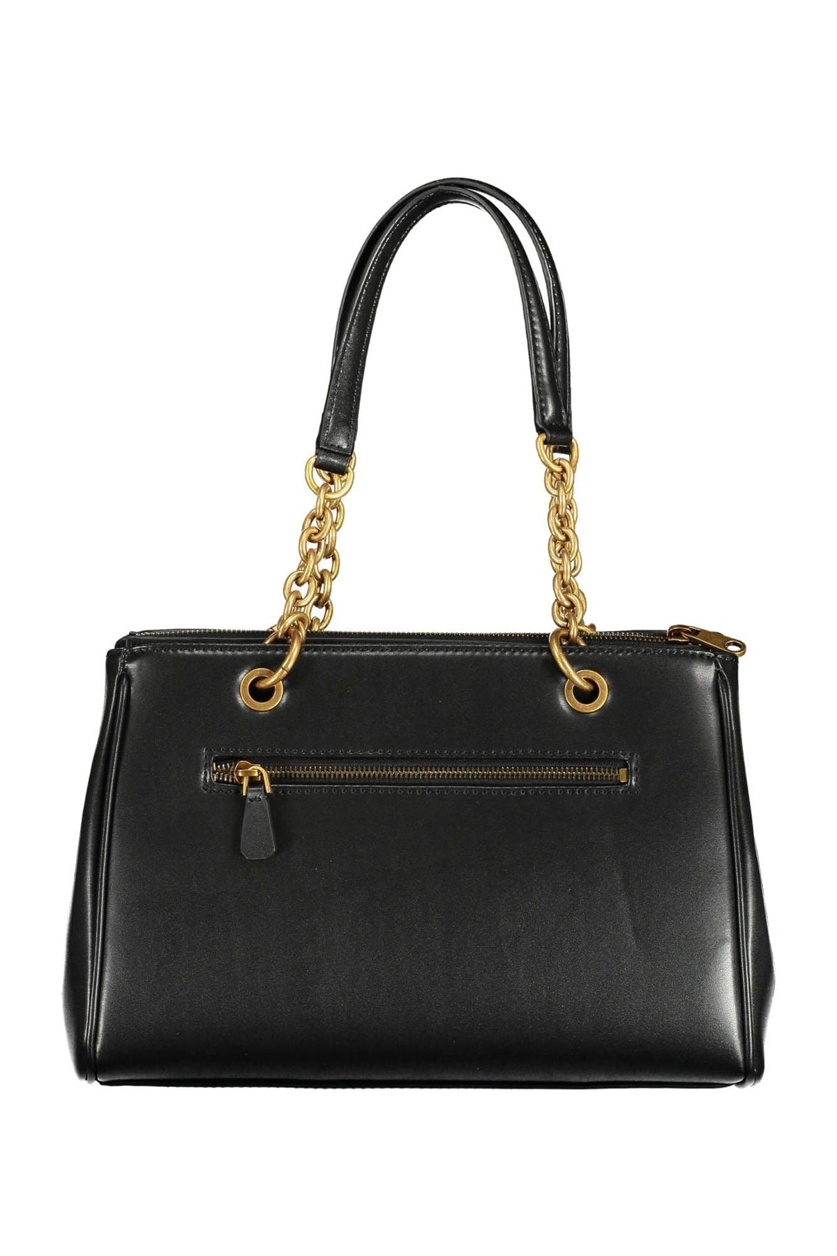 Bolso de mano con dos asas y detalles en contraste en negro Guess Jeans Chic