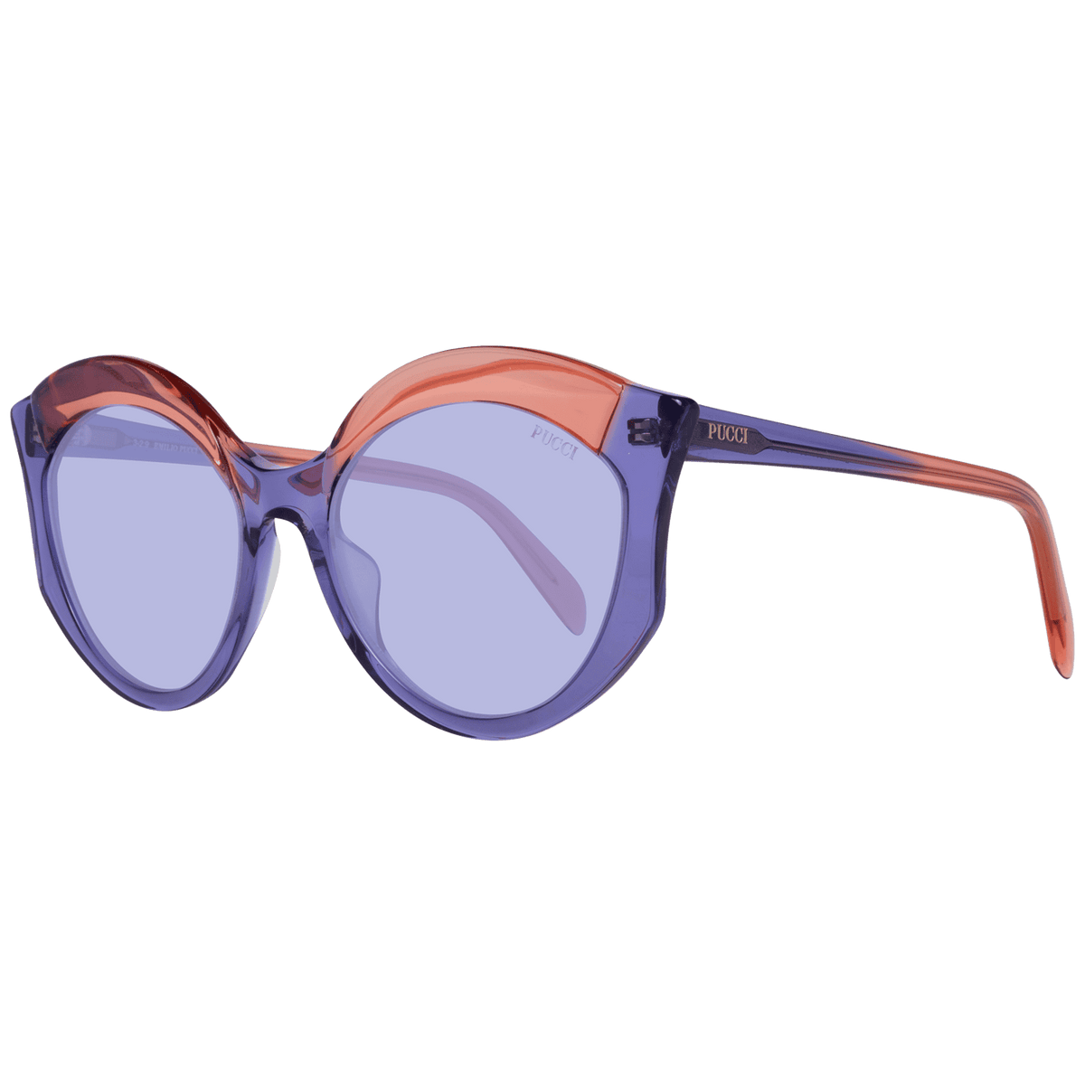 Gafas de sol elegantes con diseño de mariposa en color morado de Emilio Pucci