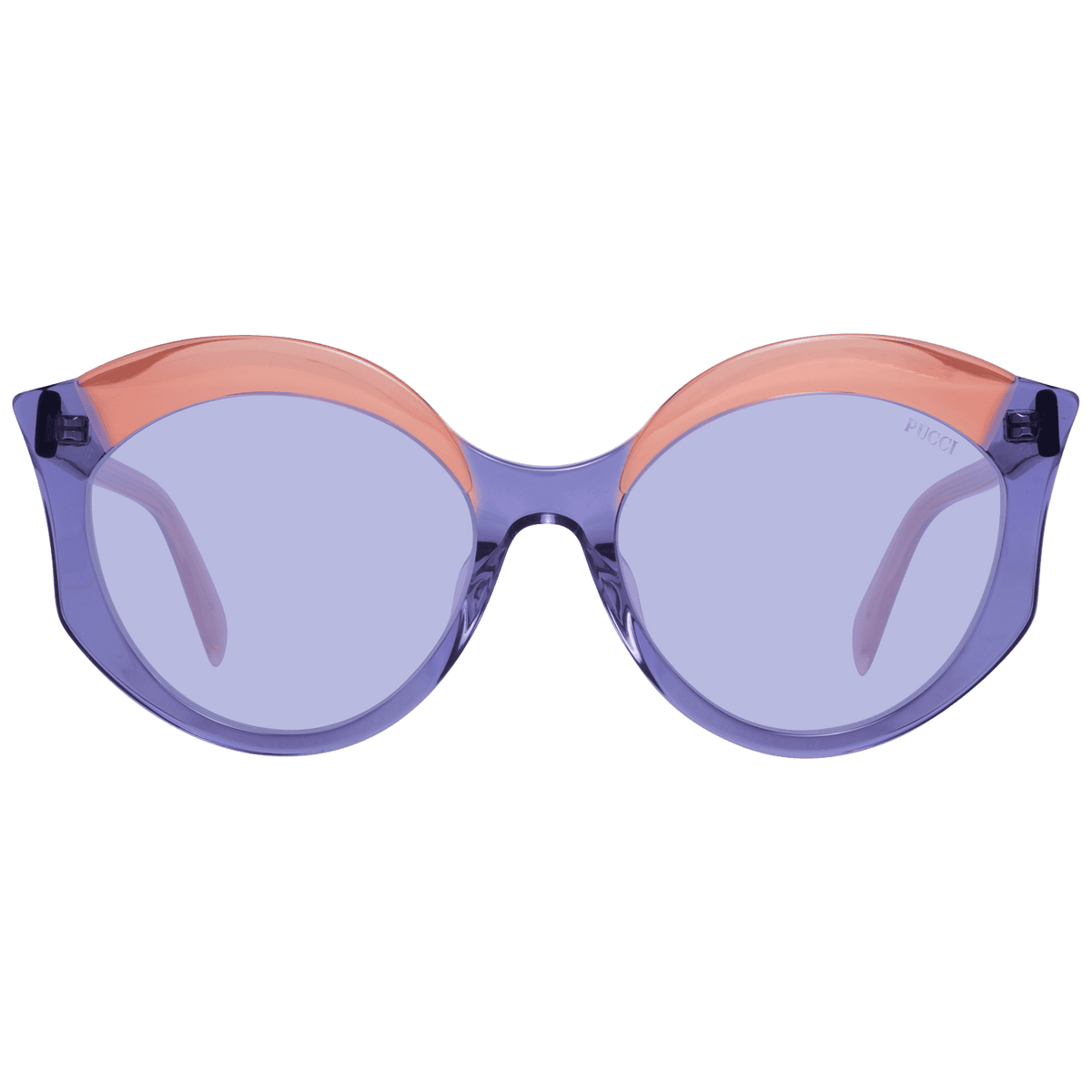 Gafas de sol elegantes con diseño de mariposa en color morado de Emilio Pucci