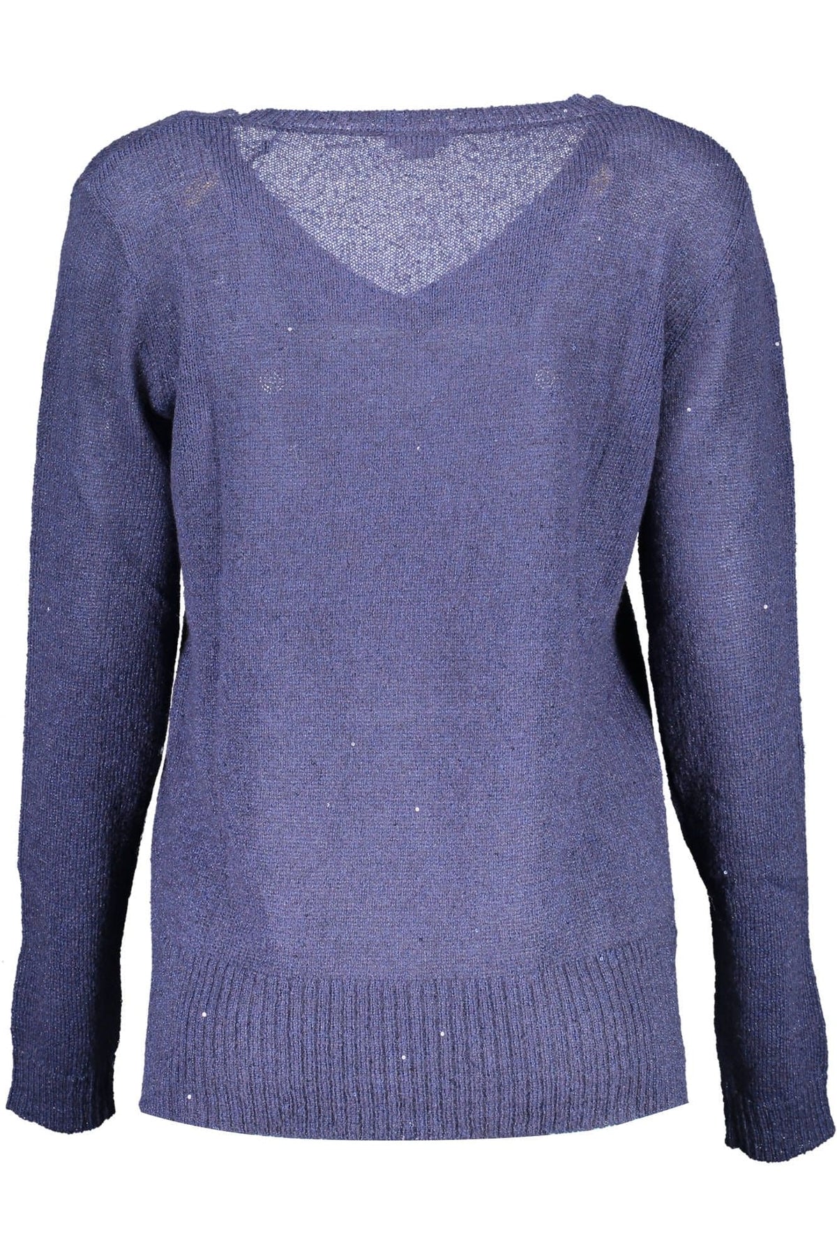 Pull chic à col en V et logo US POLO ASSN. en bleu