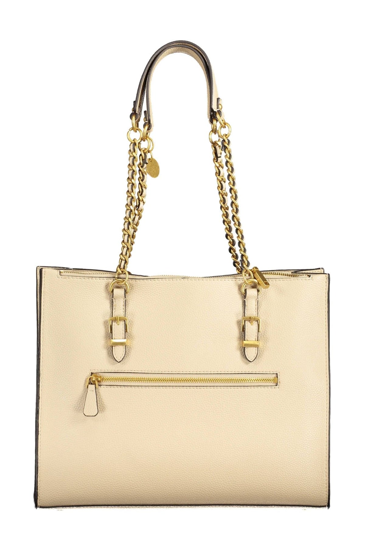 Sac à main à bandoulière en chaîne beige Guess Jeans