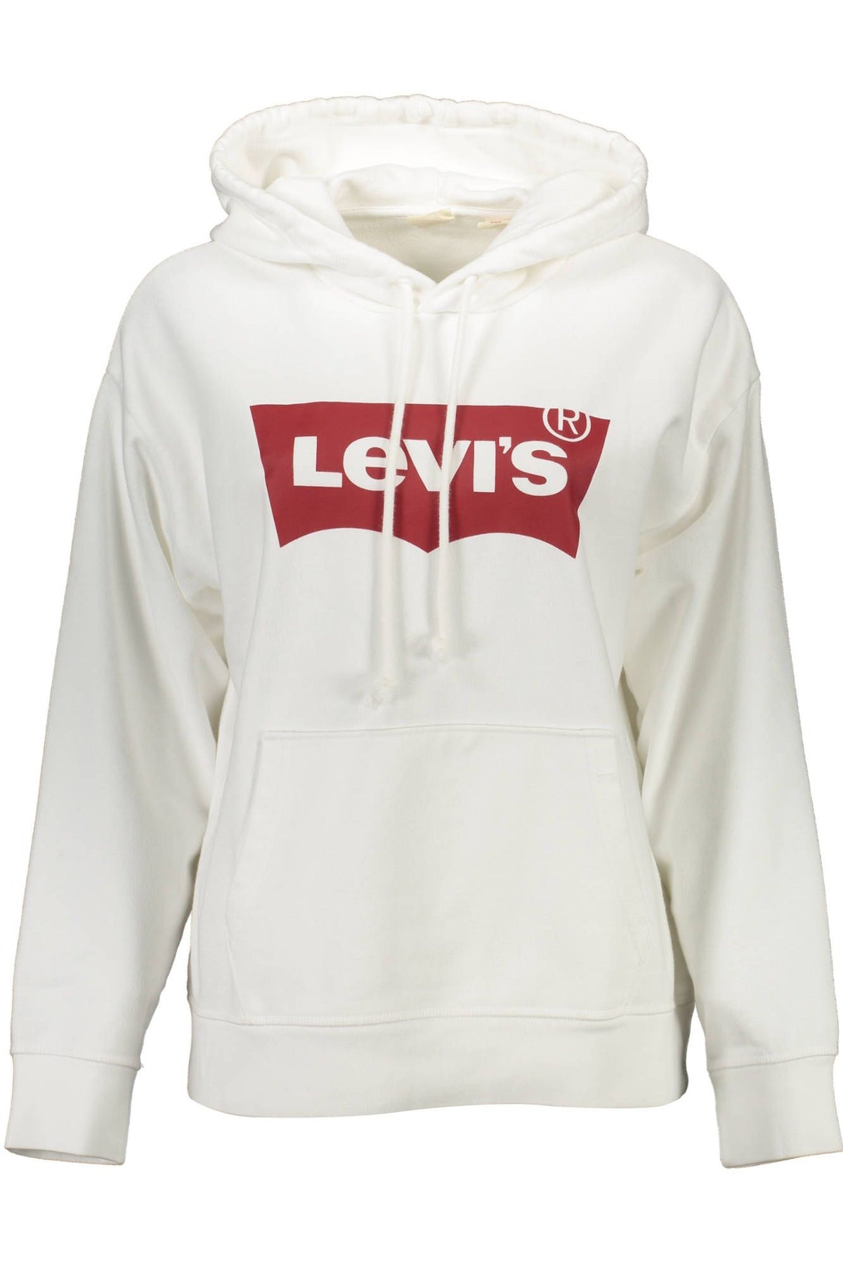 Sudadera con capucha de algodón blanca y logotipo de Levi's Chic